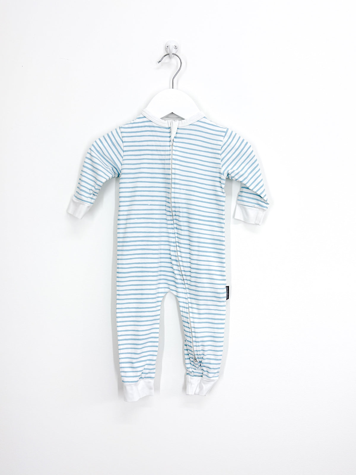 The Sleep Store organic zipsuit - blue stripe (3-6m)