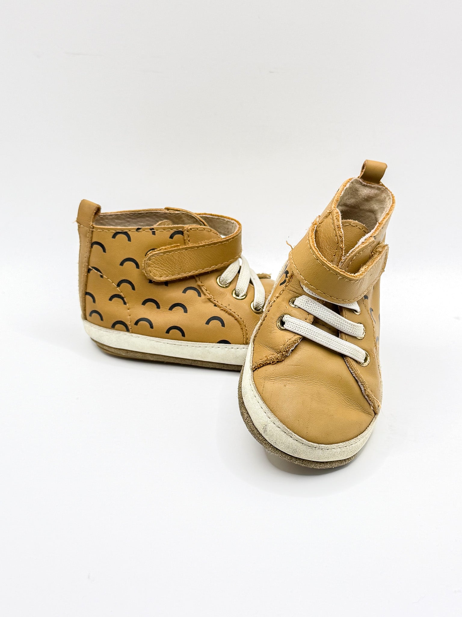 Pretty Brave tan hi top boots (21EU)