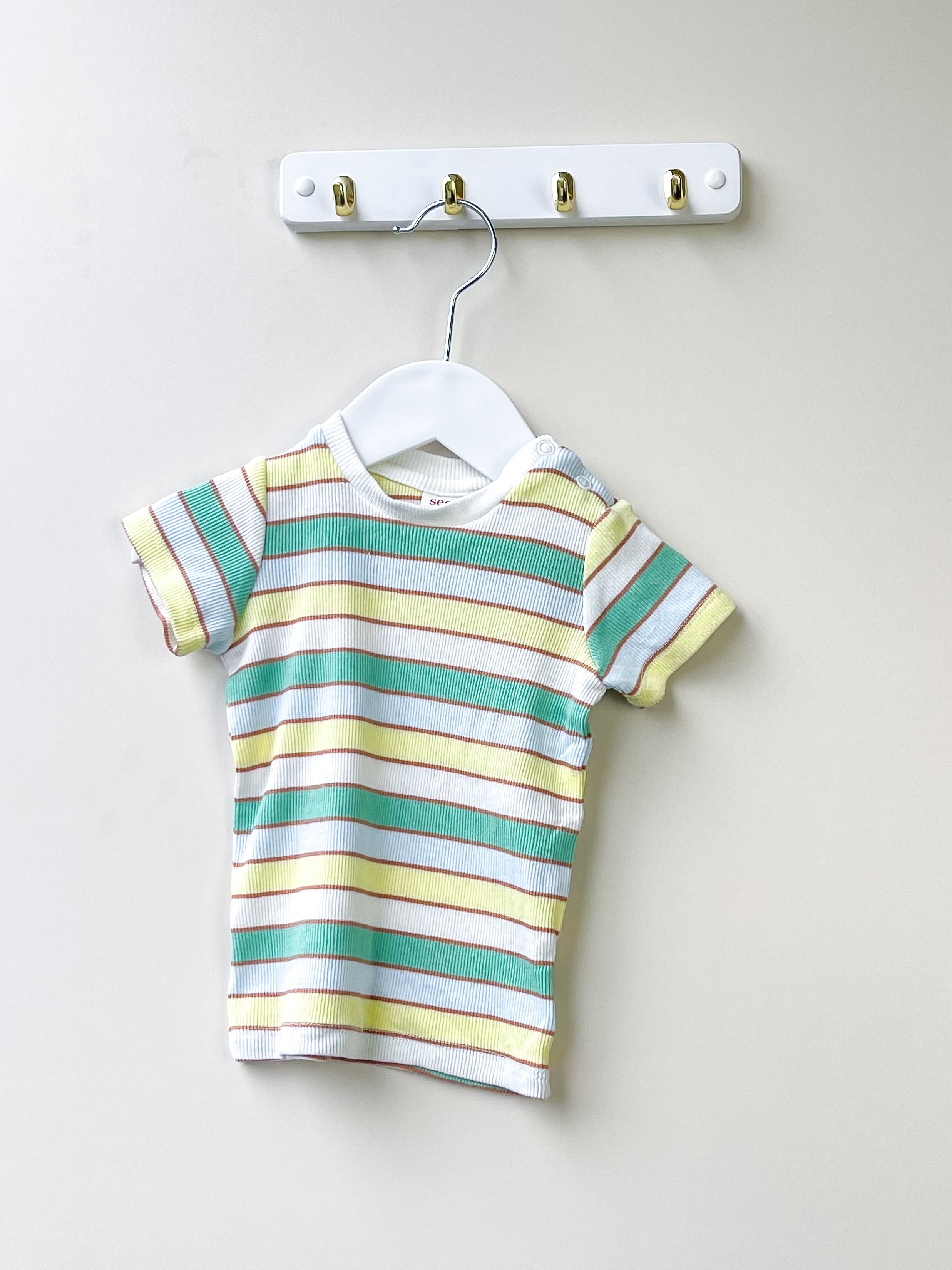 Seed striped rib tee (0-3m)