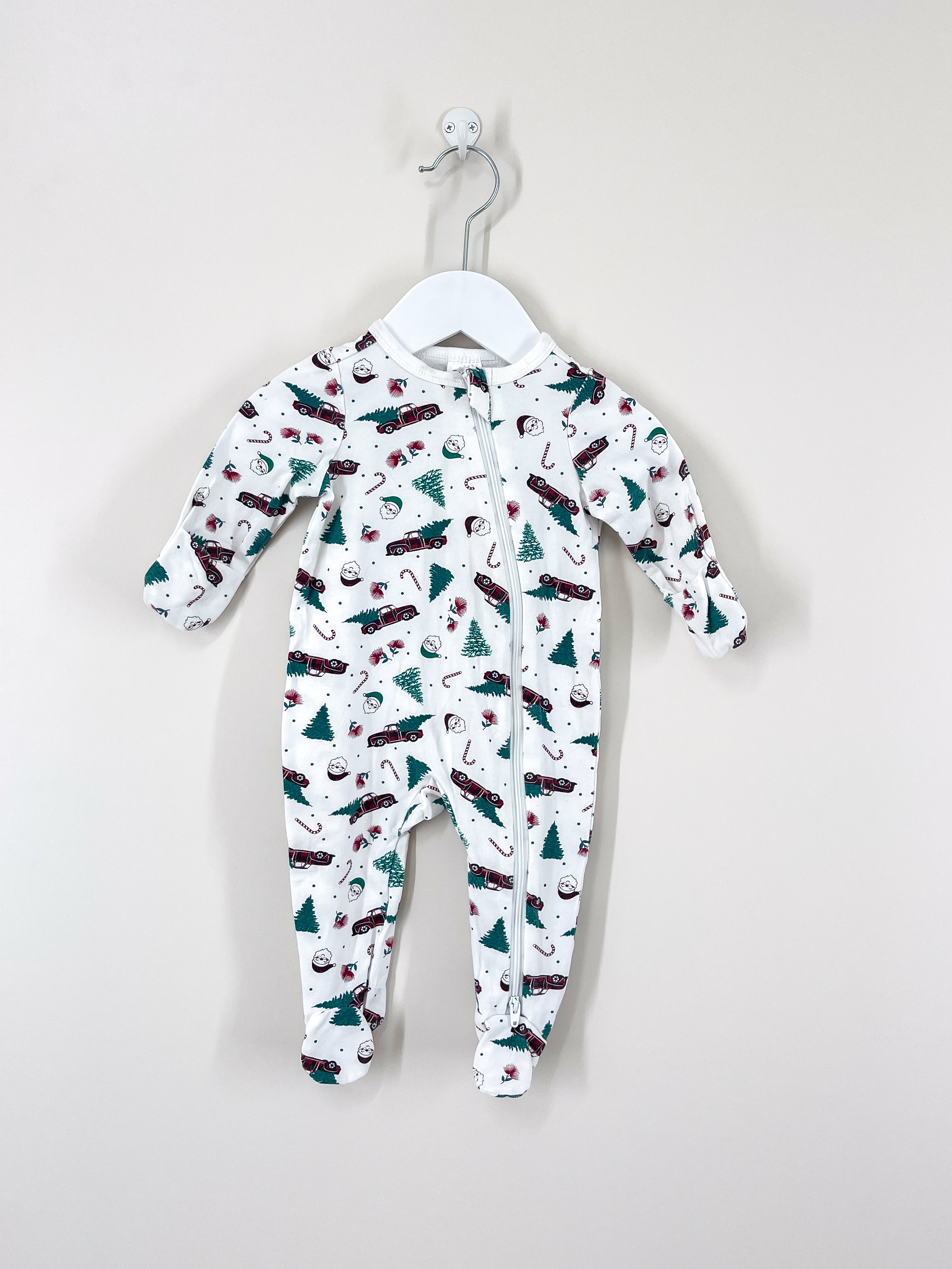 🎄 Teeny Weeny xmas zip onesie (0-3m)