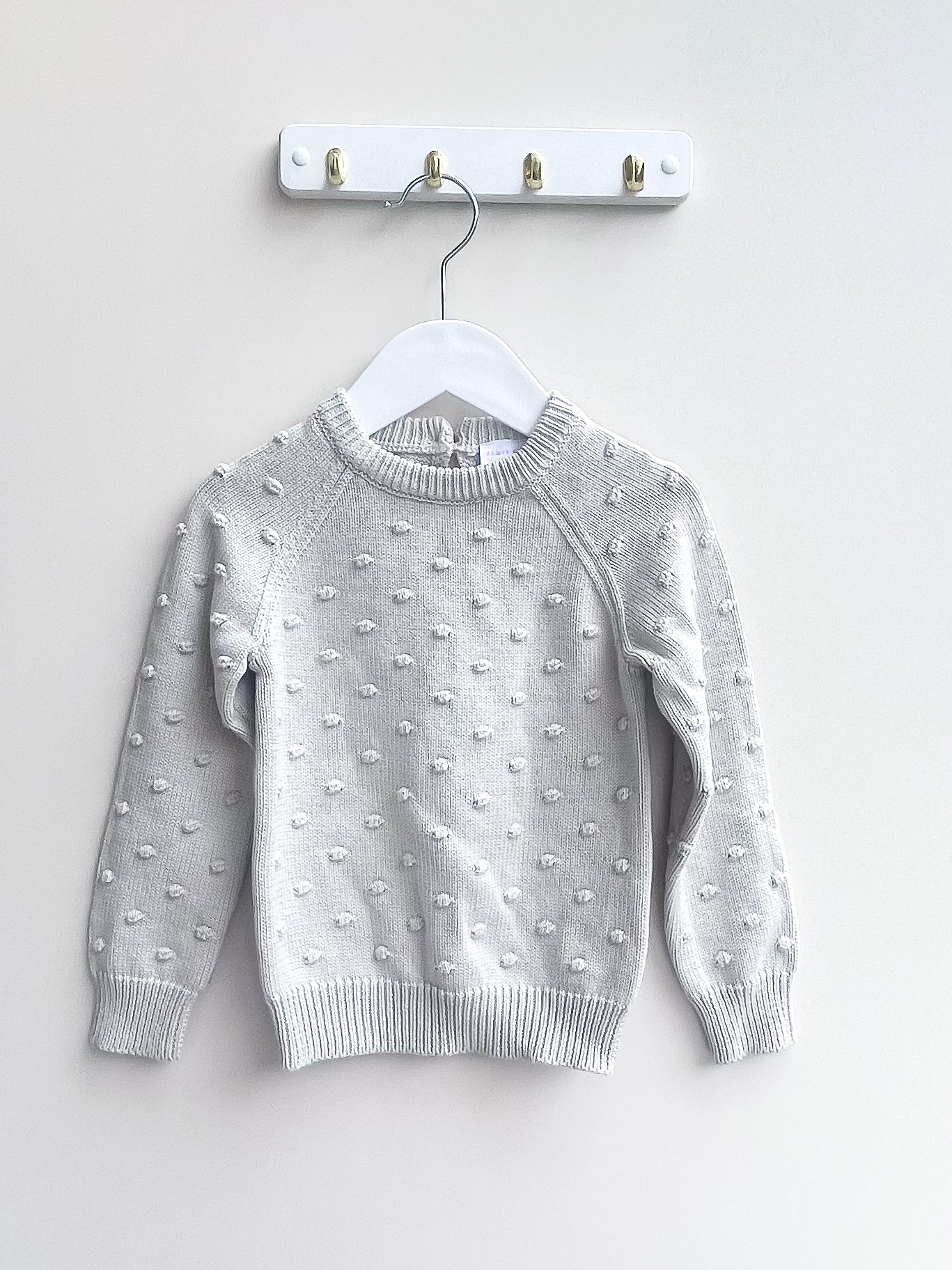 BNWOT Jamie Kay dotty knit - dusty blue (2y)