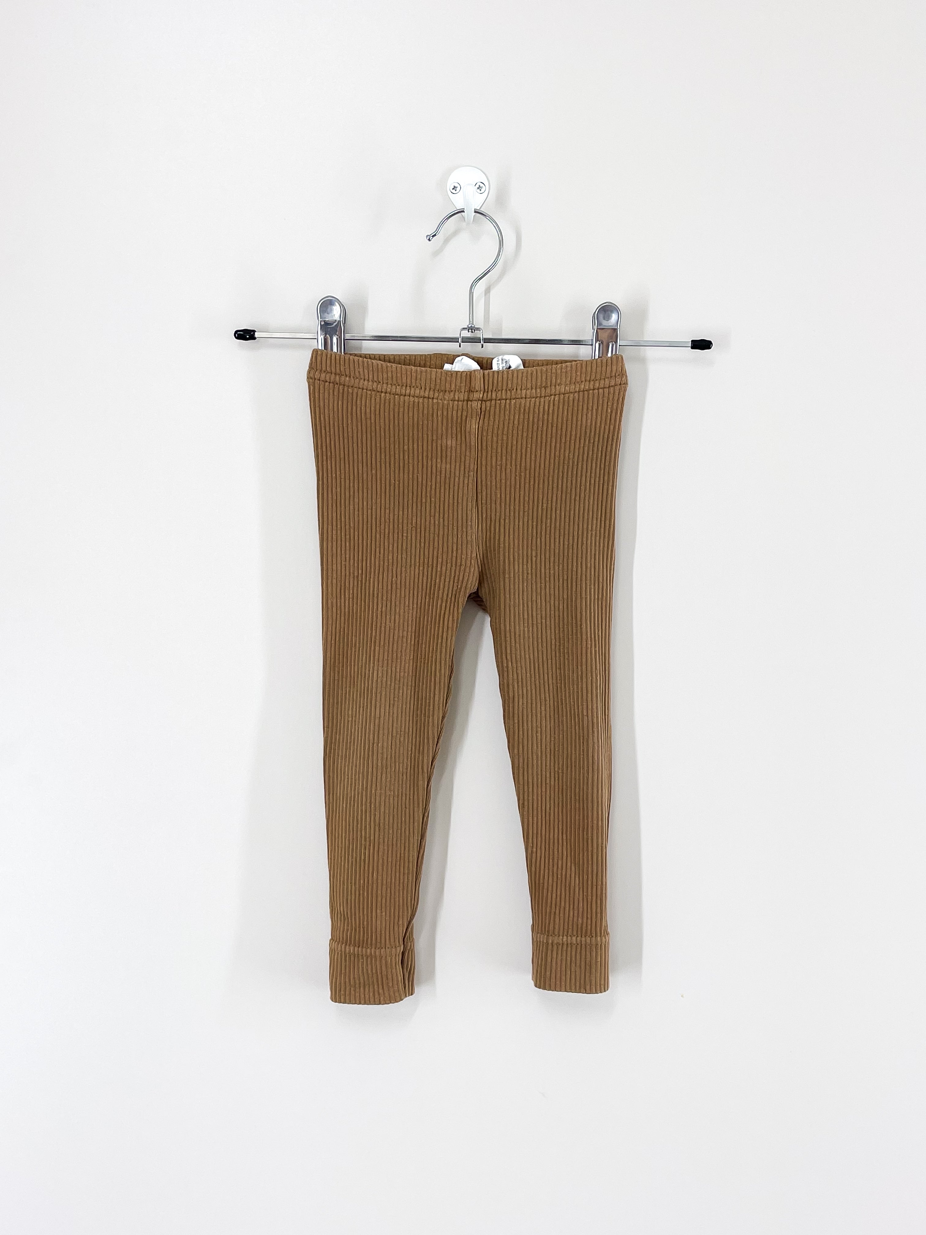 Jamie Kay organic rib leggings - creme caramel (6-12m)