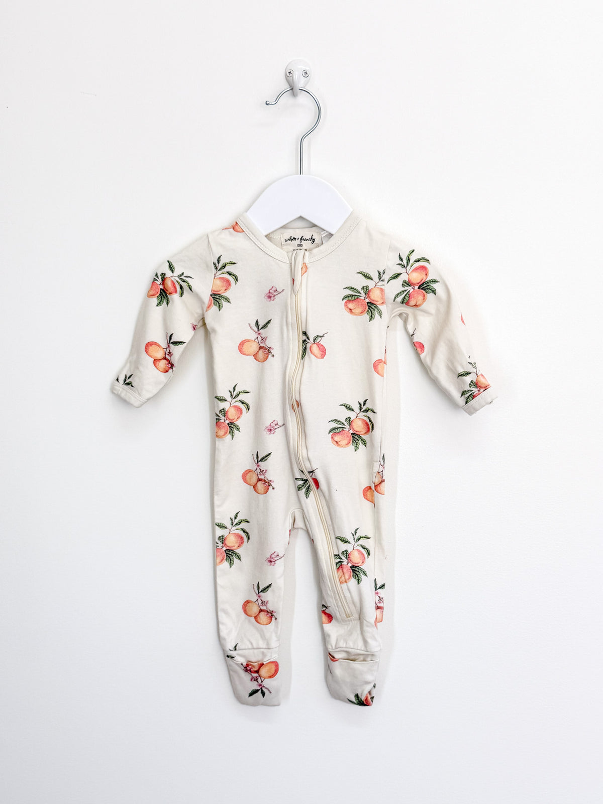 Wilson & Frenchy organic zipsuit - peaches (3-6m)