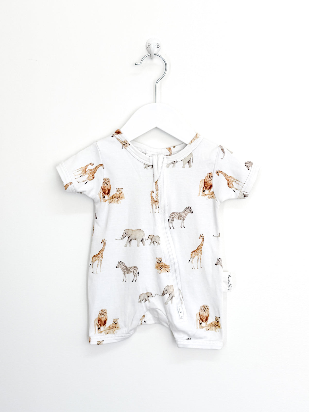Aster & Oak organic savanna zip romper (0-3m)