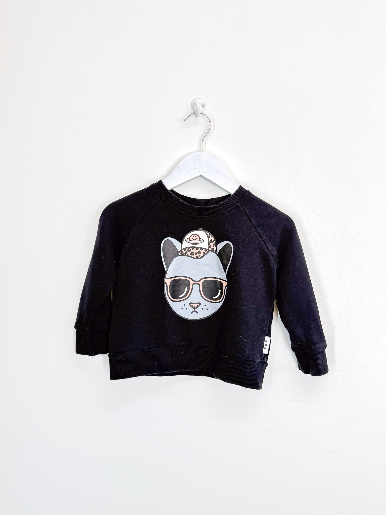 Hux organic panther crew sweatshirt (3y)