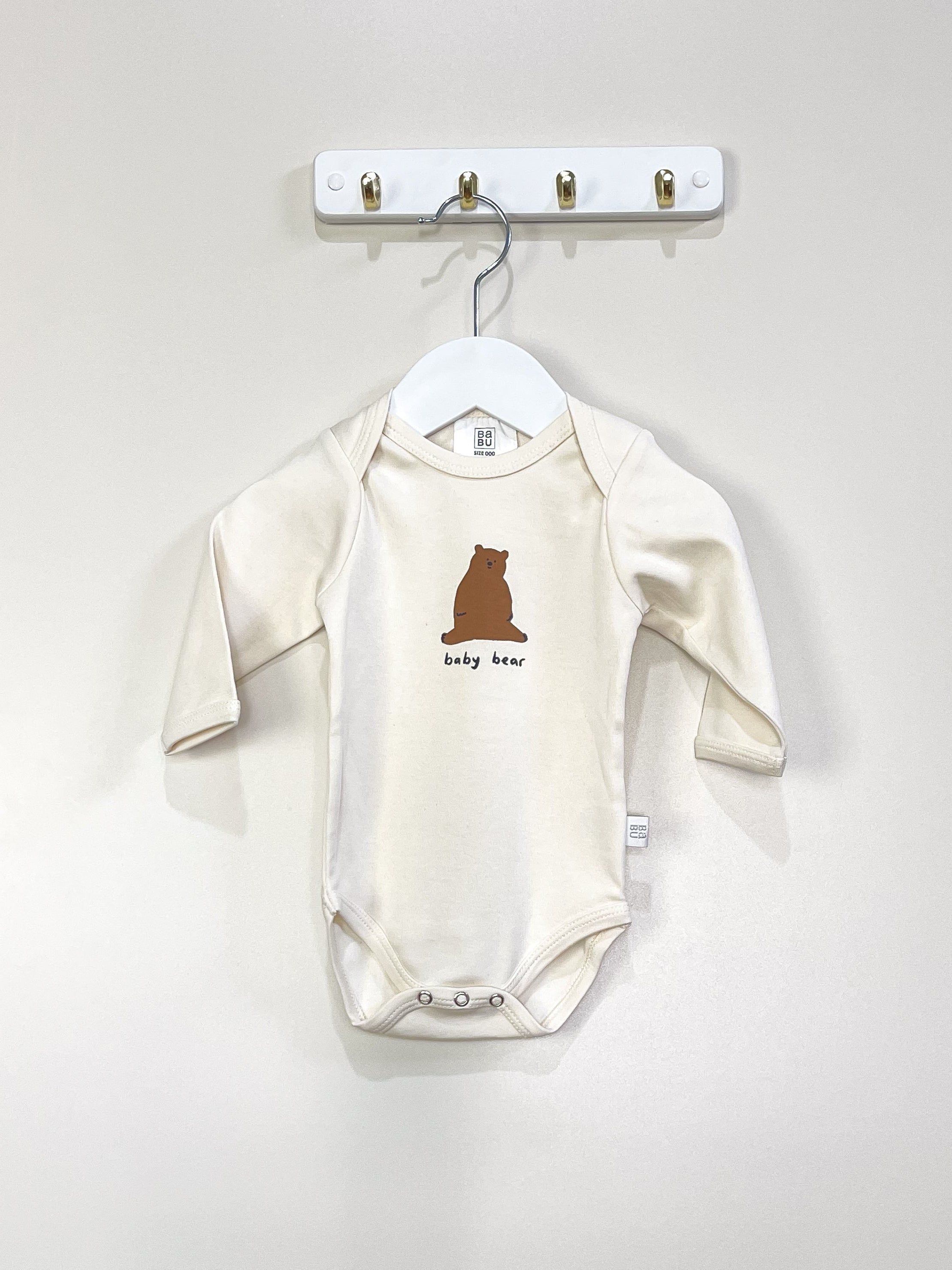 Babu organic bear bodysuit (0-3m)