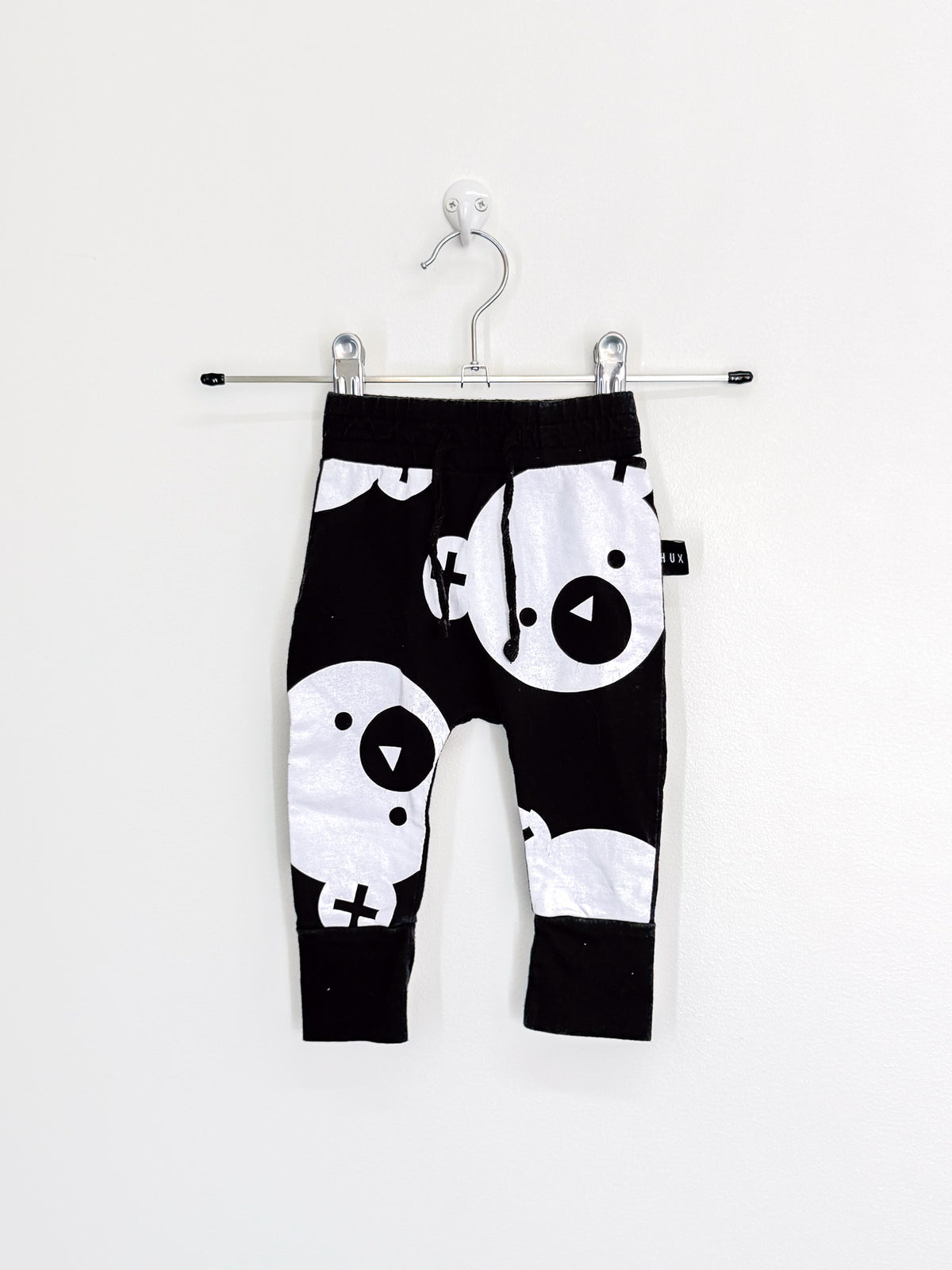 Hux organic hux bear drop crotch pants (0-3m)
