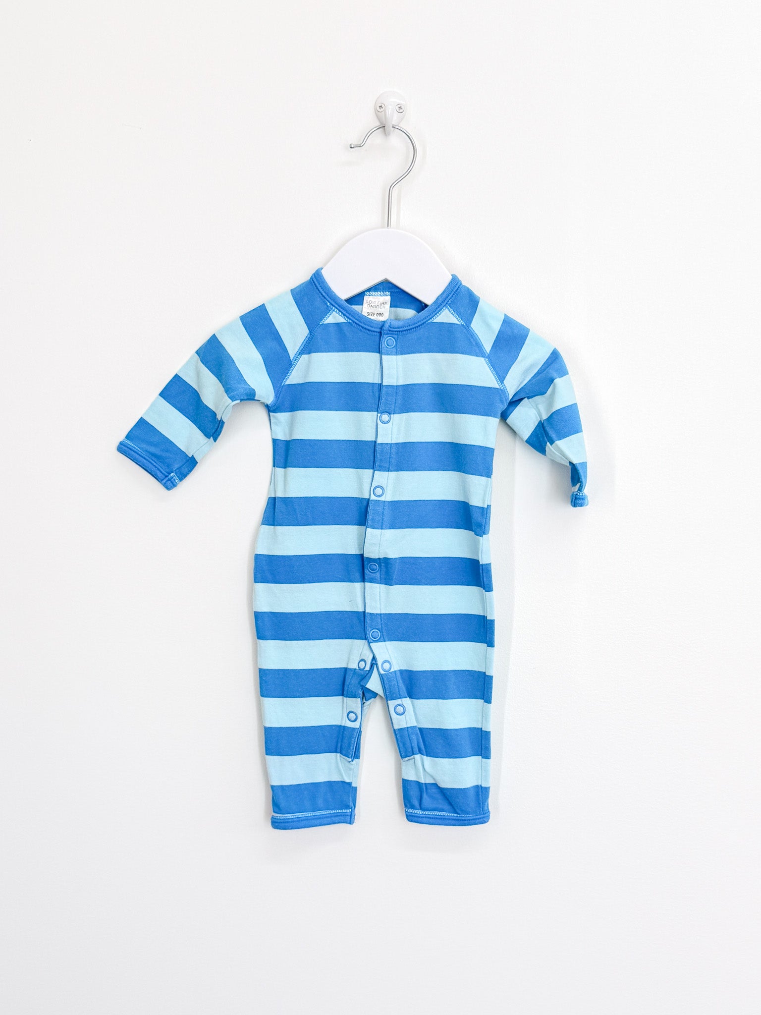Bonds striped button suit (0-3m)