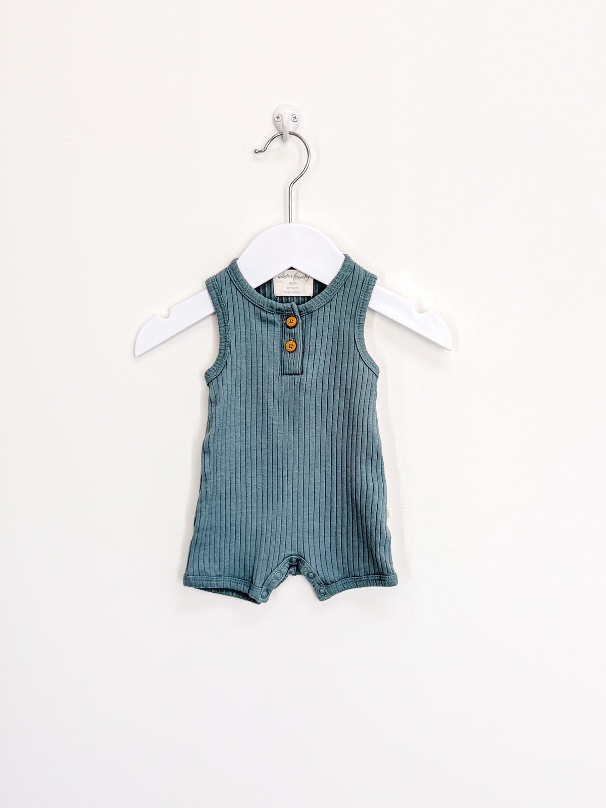 Wilson & Frenchy organic sleeveless rib romper (newborn)