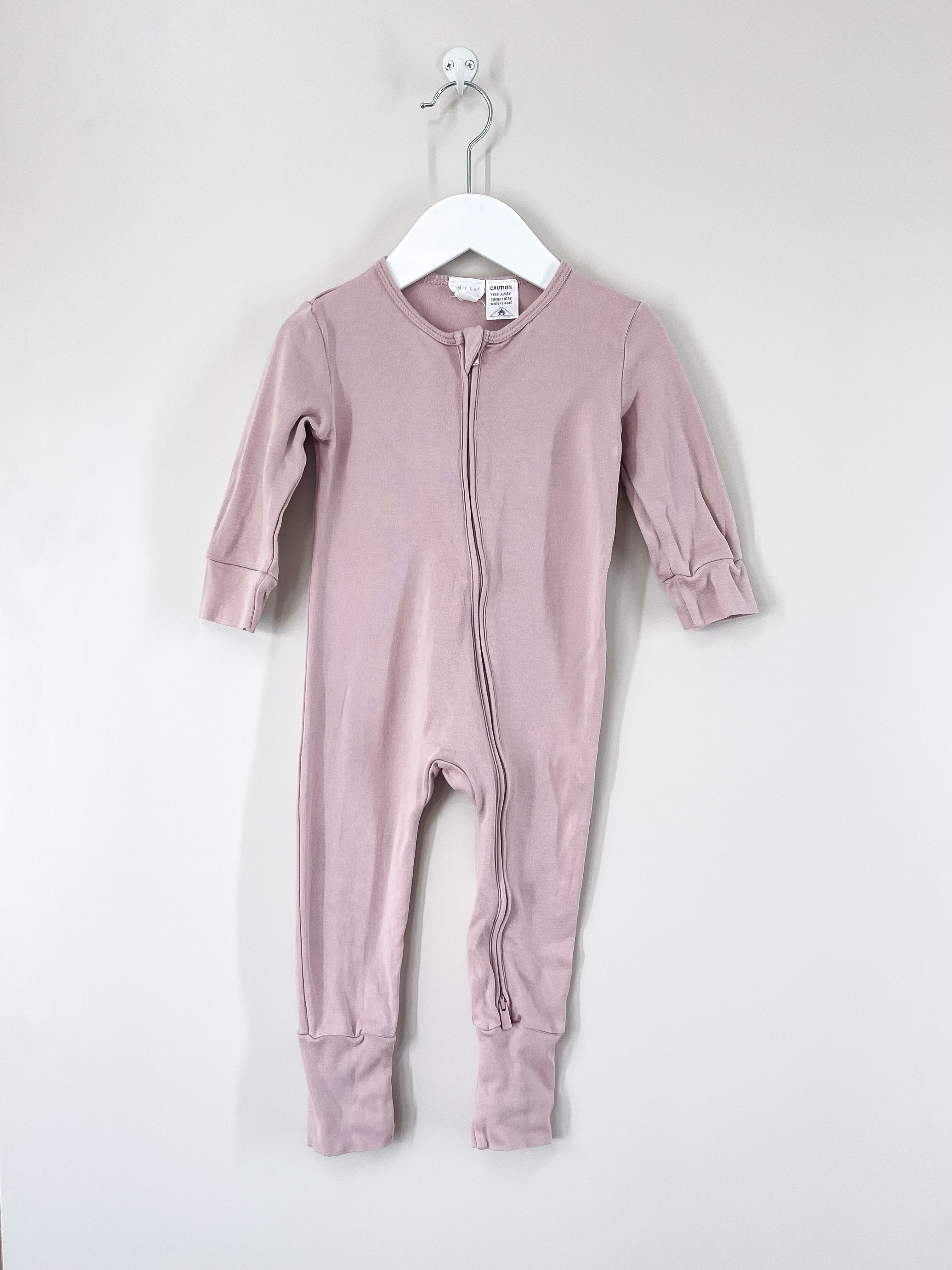 Jamie Kay frankie zip one piece - powder pink (1y)