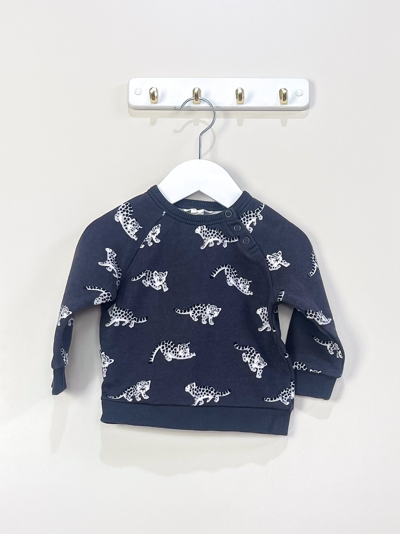 Country Road leopard crew sweatshirt (6-12m)