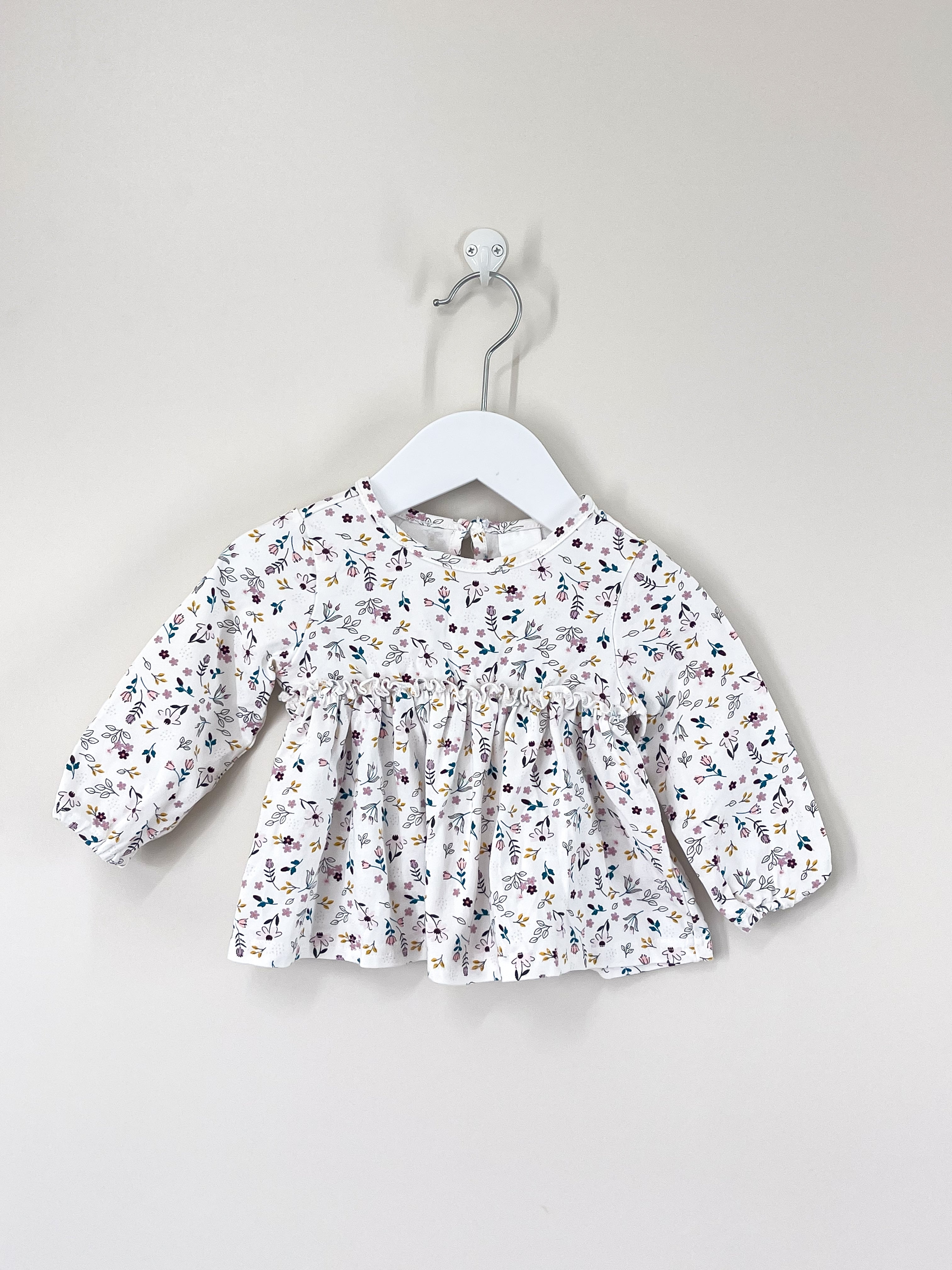 Teeny Weeny floral smock top (6-12m)