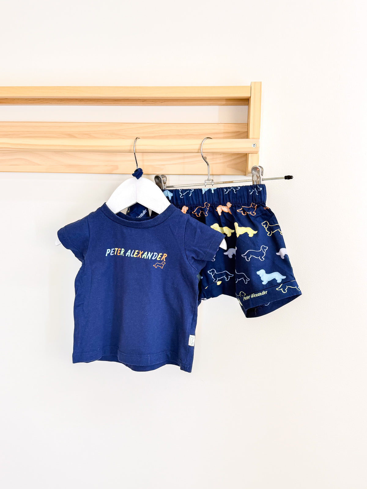Peter Alexander navy logo PJ set (3-6m)