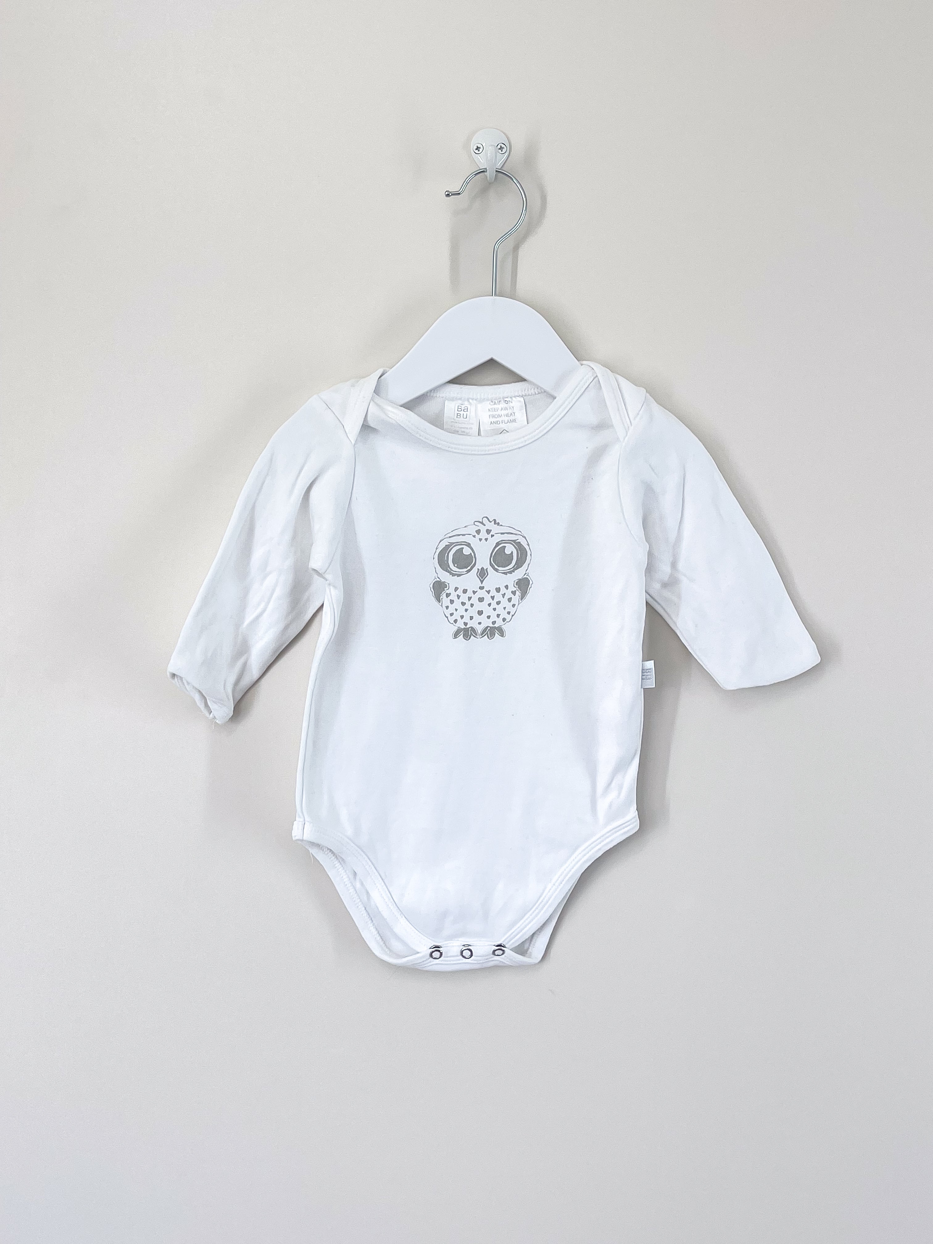 Babu organic owl bodysuit (0-3m)