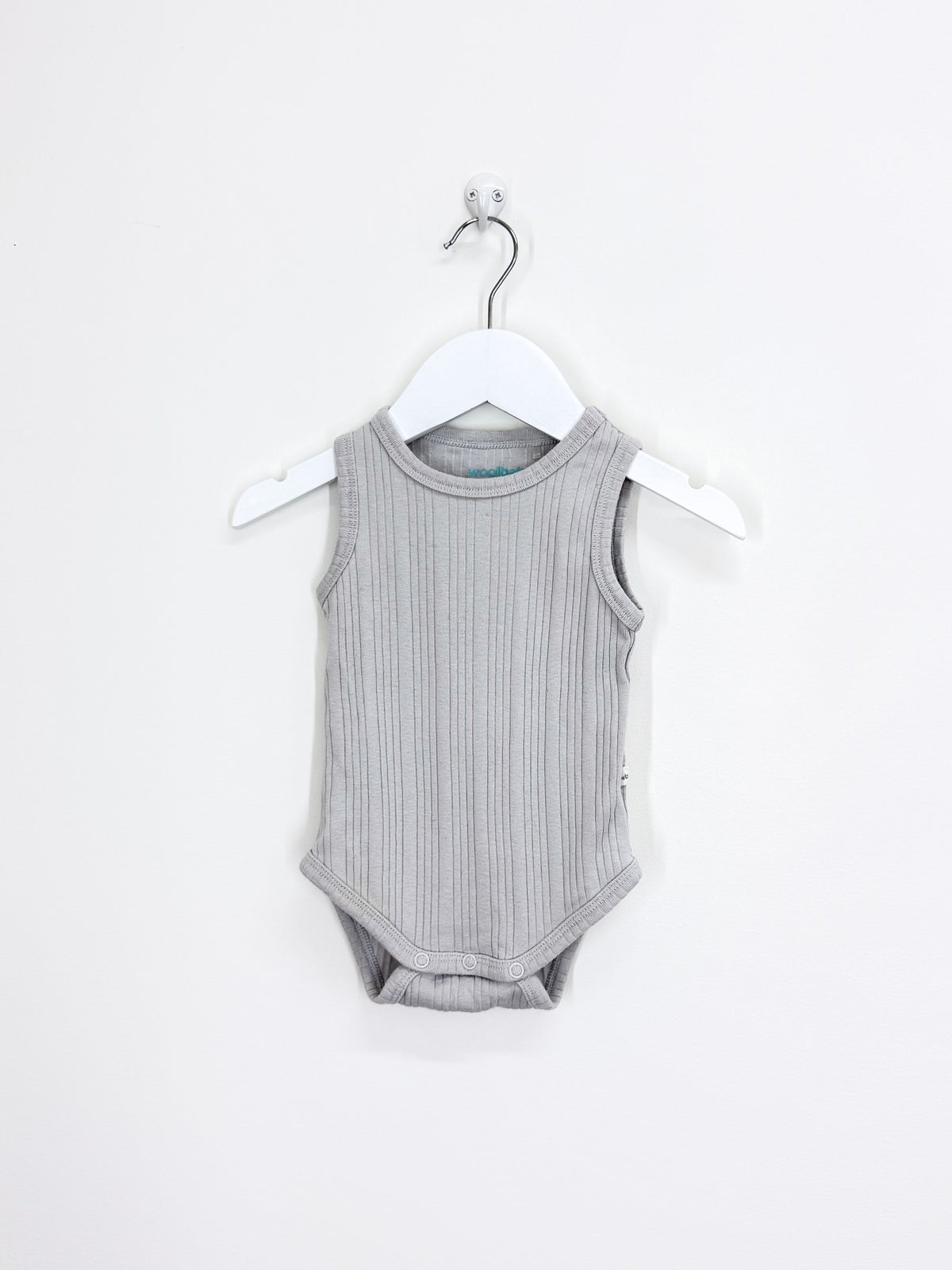 Woolbabe merino cotton rib singletsuit (3-6m)