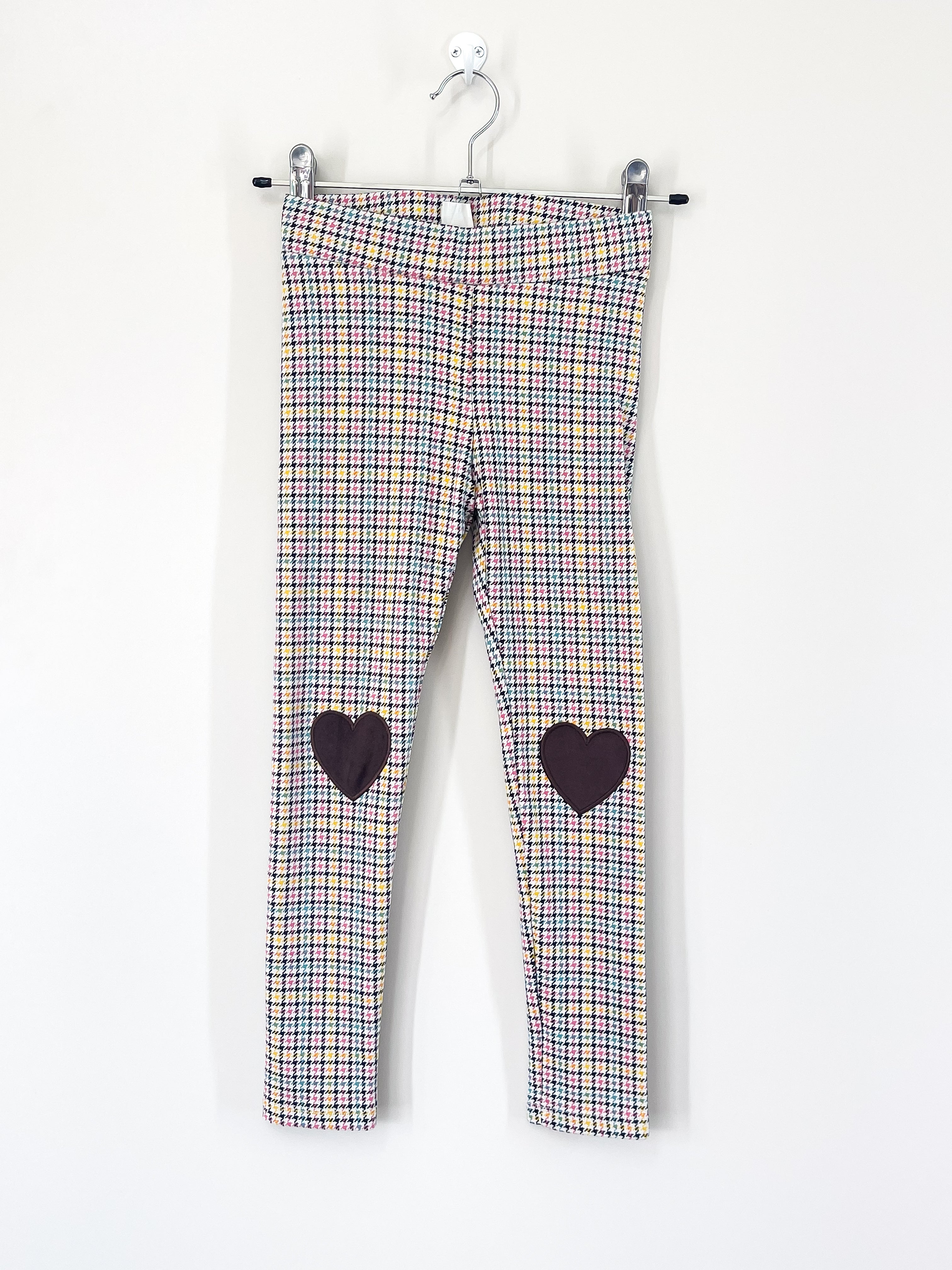 H&M houndstooth knee patch leggings (5y)