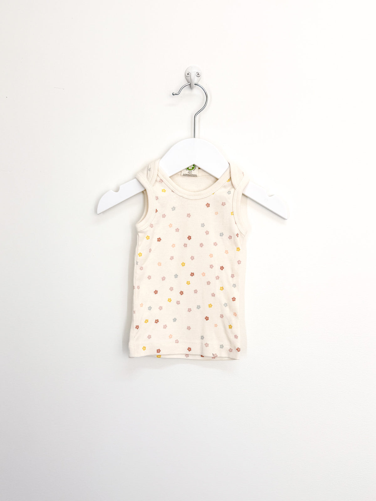 Nature Baby organic singlet top - flora (0-3m)