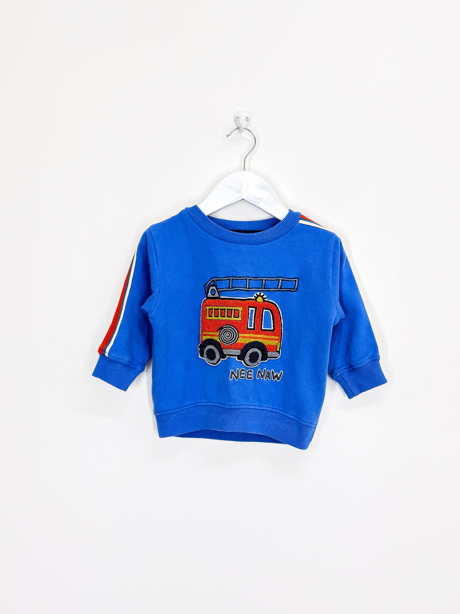 Next fire engine crew sweatshirt (12-18m)
