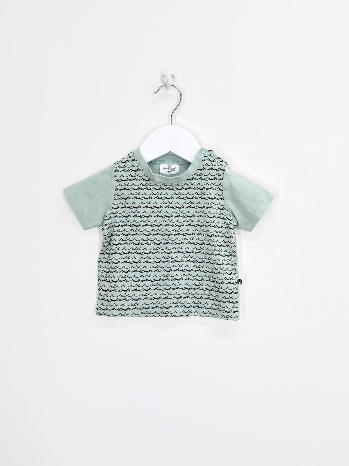 Burrow & Be organic waves tee (3-6m)