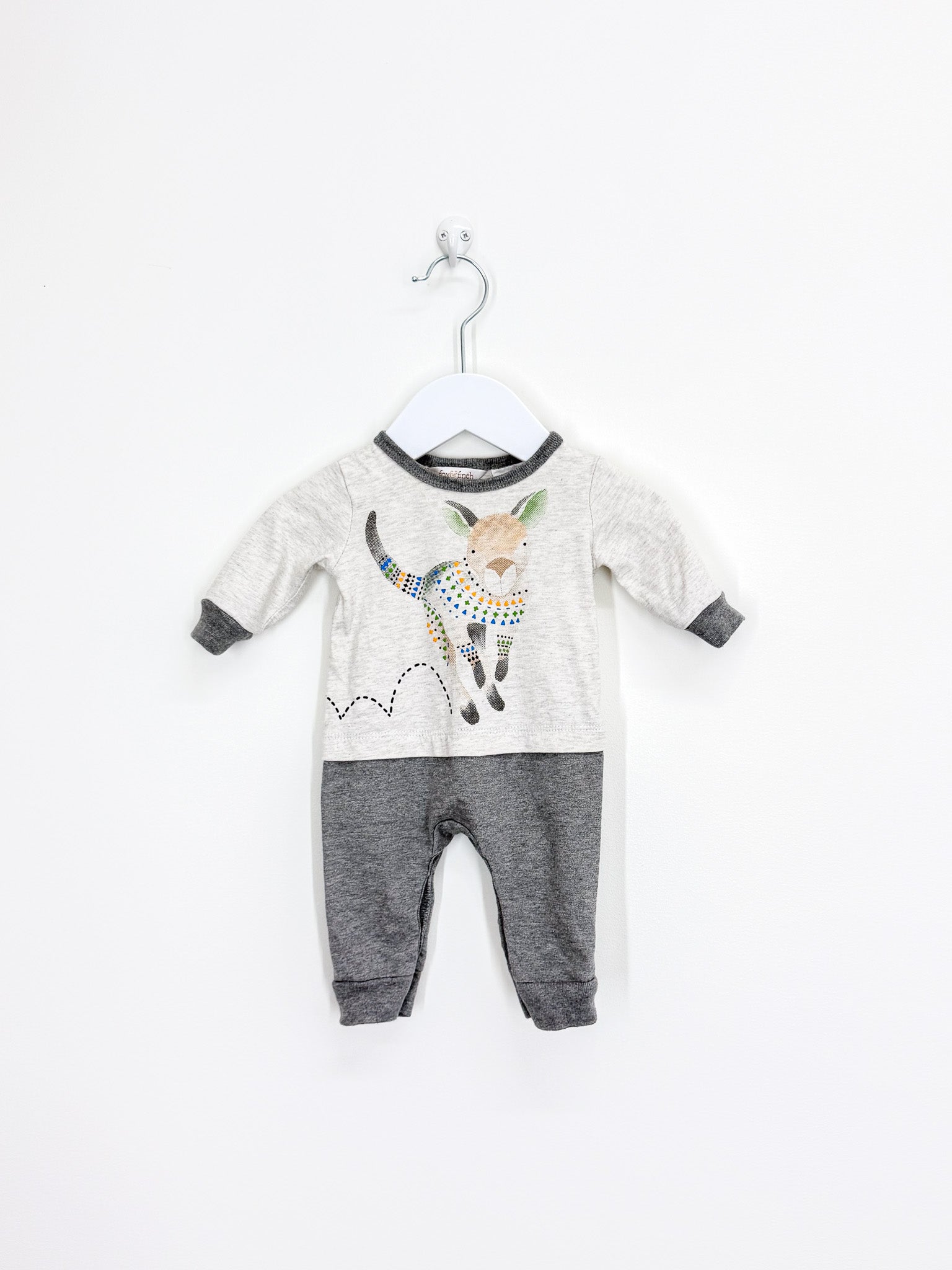 Fox & Finch kangaroo onesie (newborn)