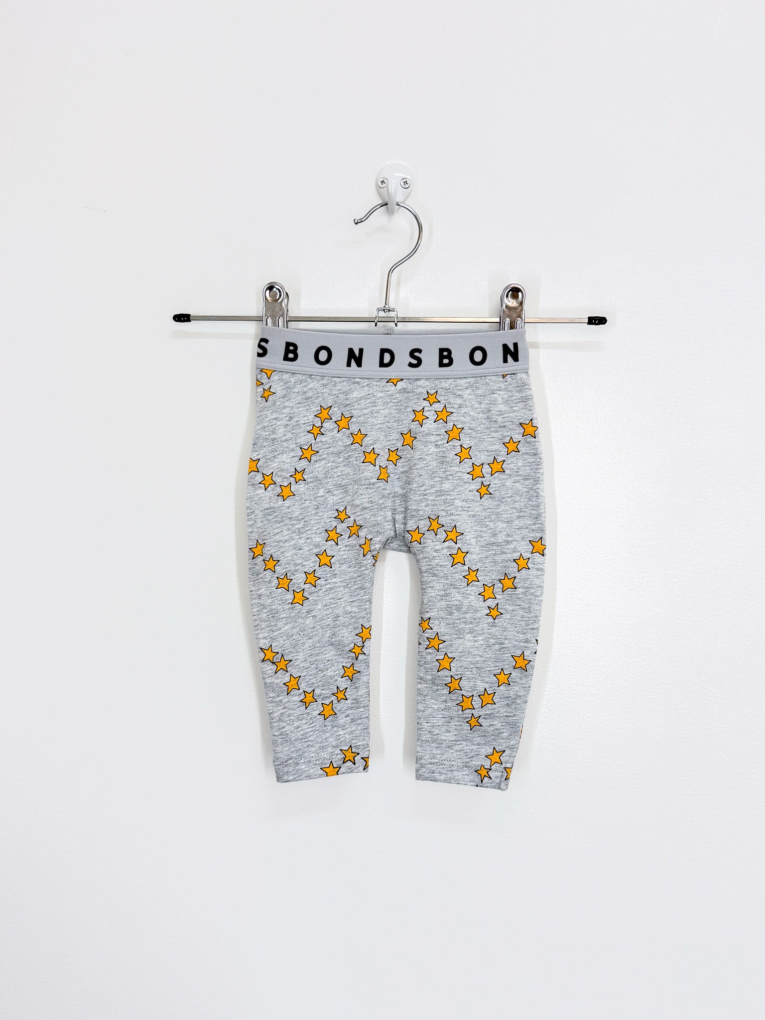 Bonds leggings - grey stars (0-3m)