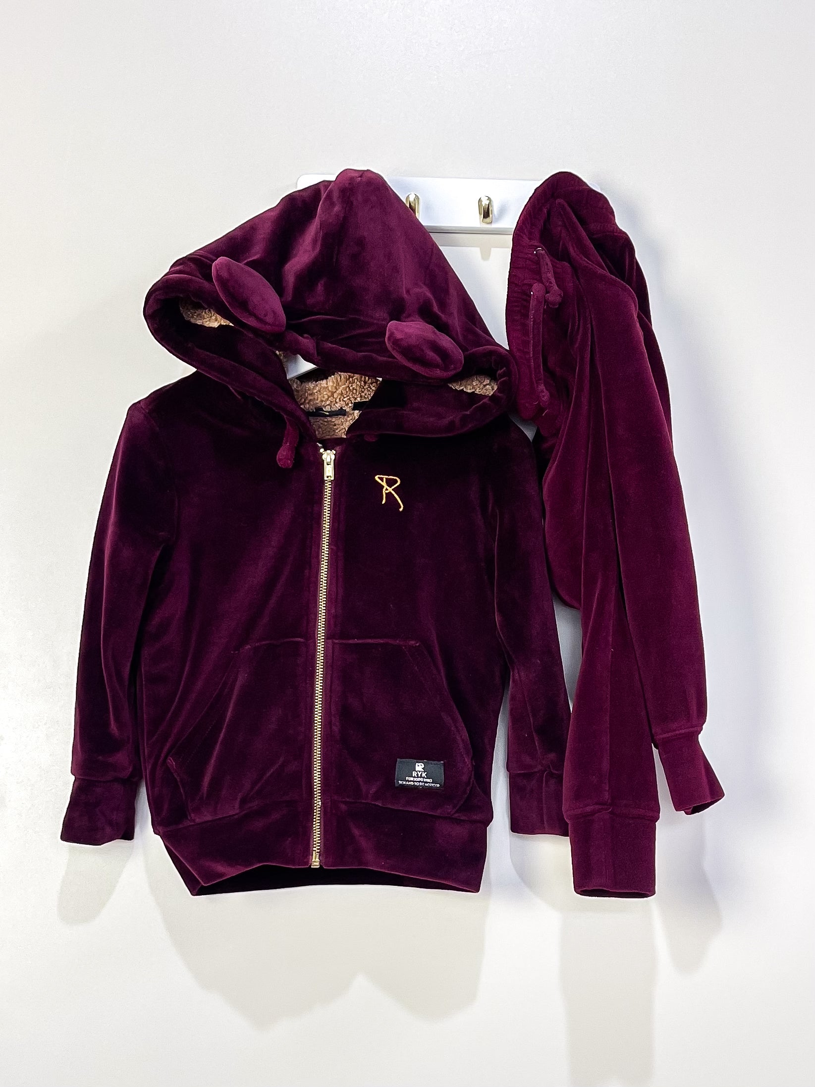 Rock Your Kid sherpa lined velvet set (2y)