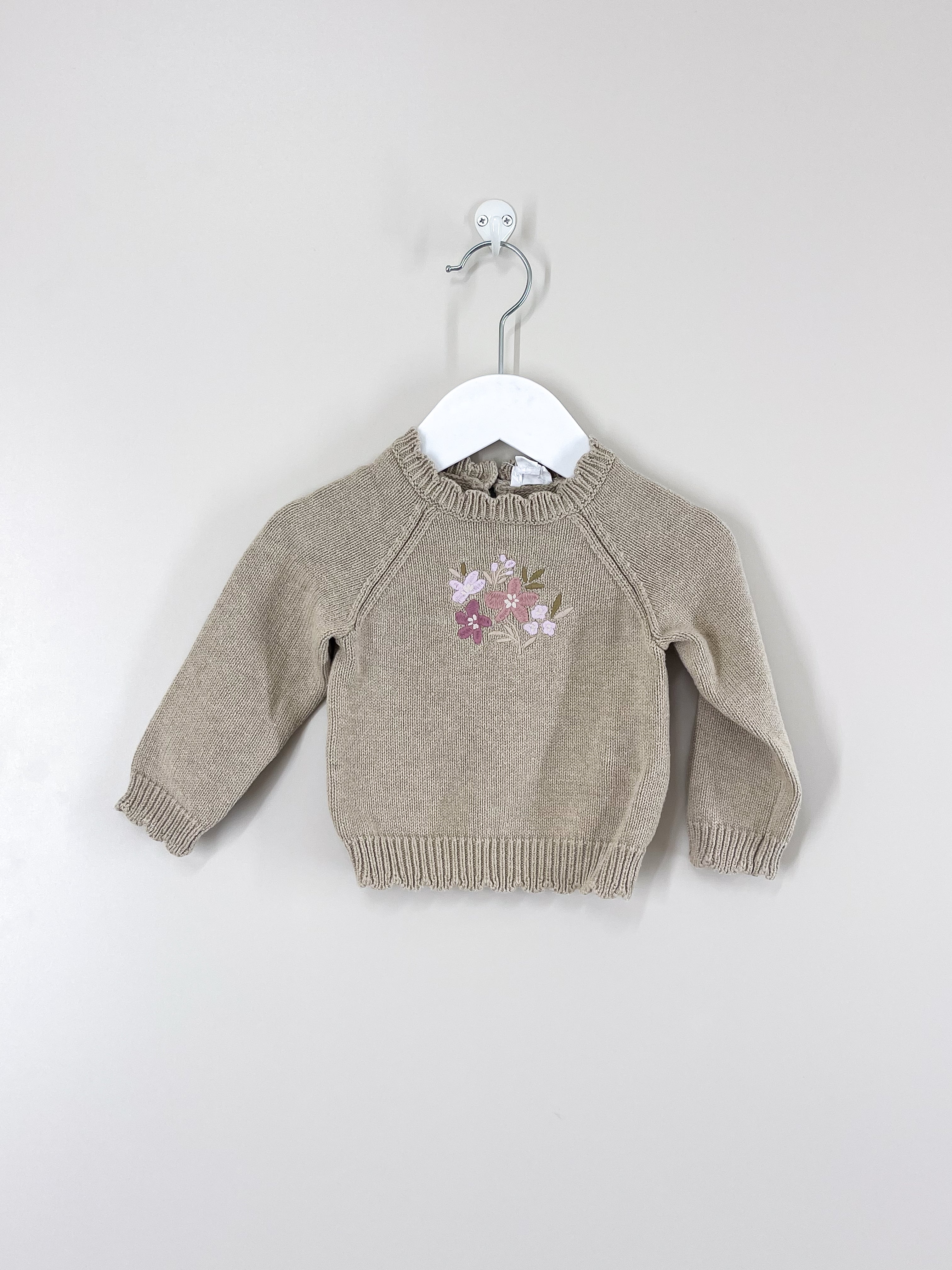 Jamie Kay audrey knit jumper - biscuit marle (3-6m)