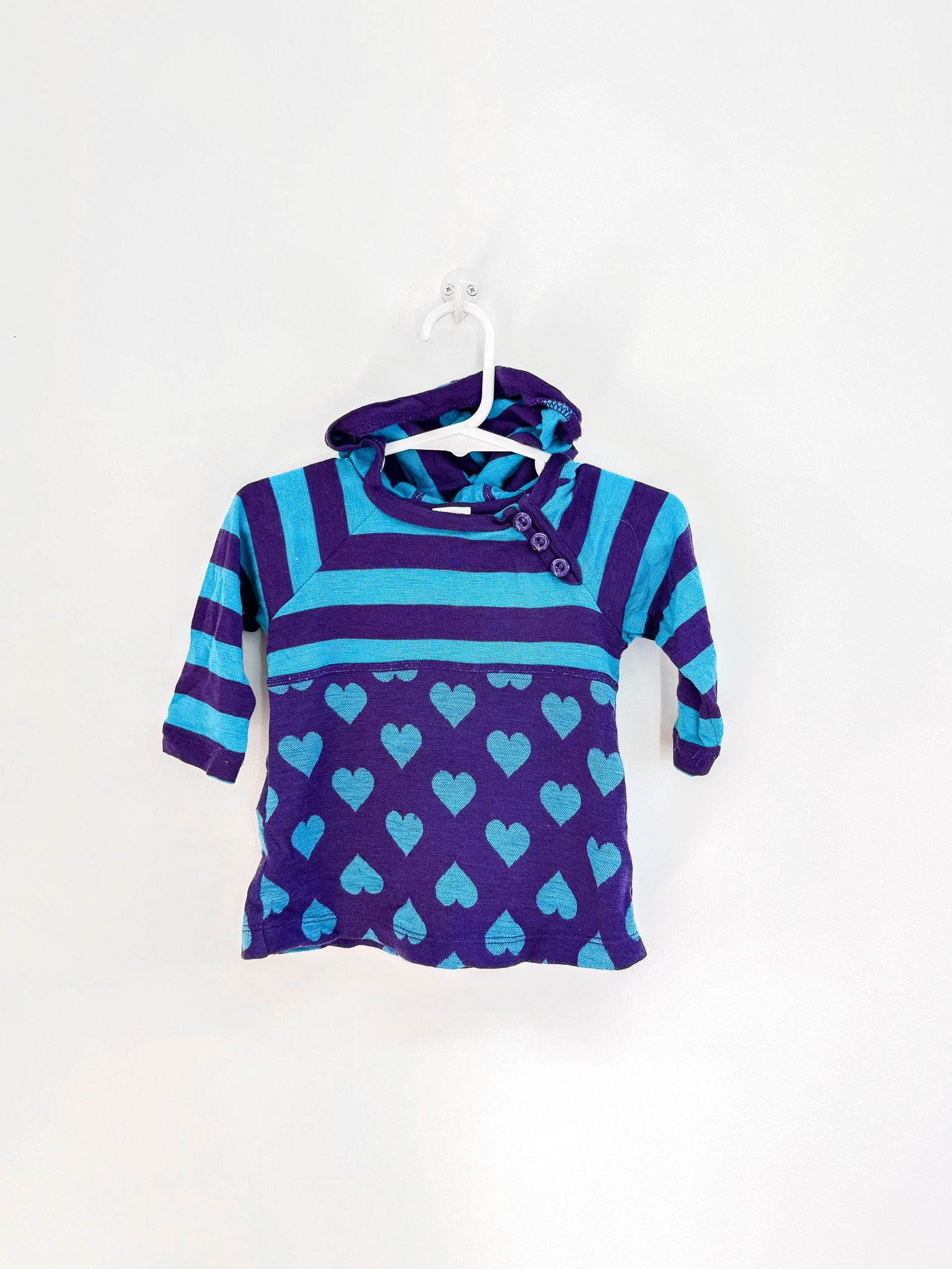 Teeny Weeny merino hooded dress (3-6m)