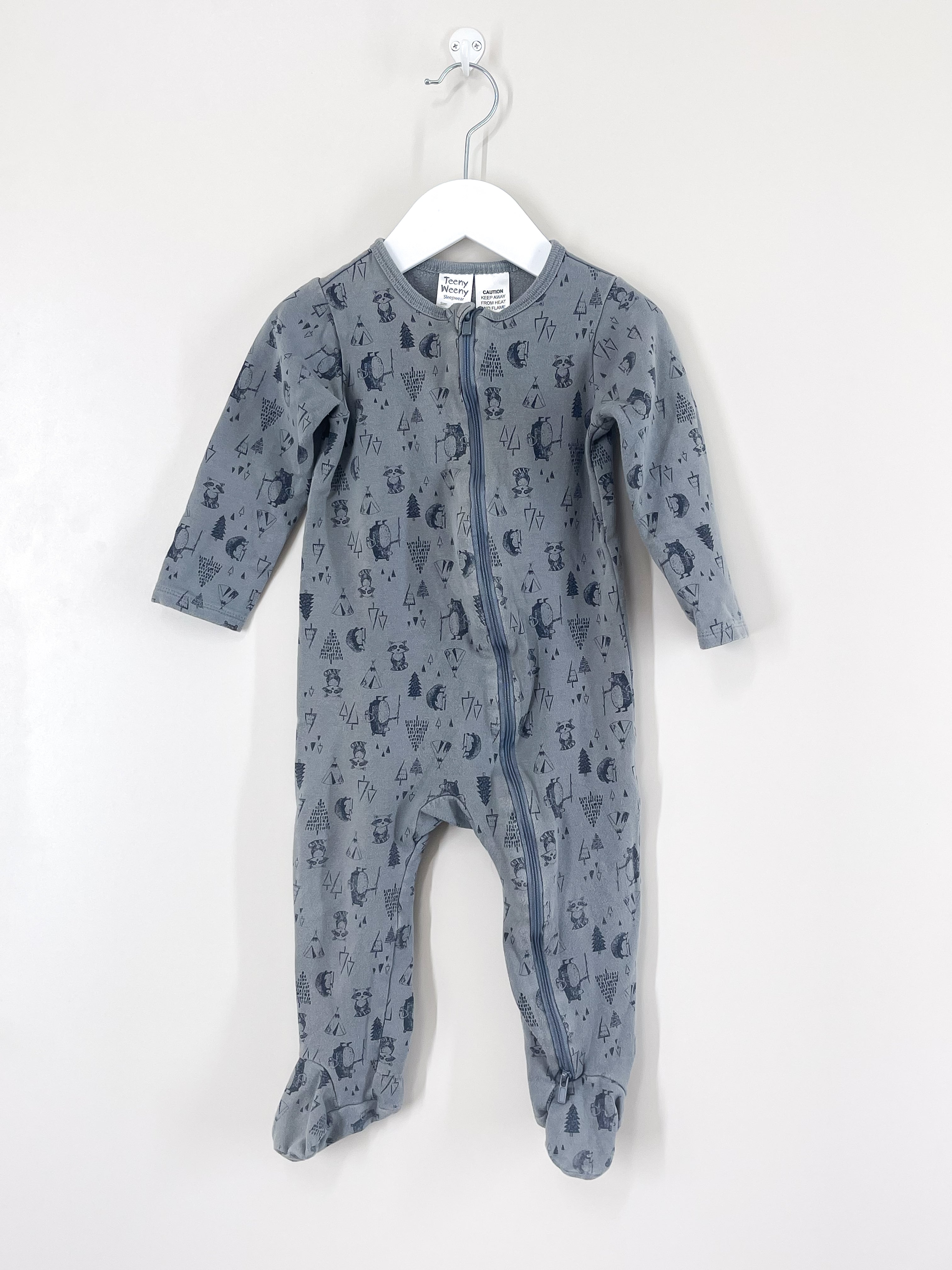 Teeny Weeny fleece zip onesie (18-24m)
