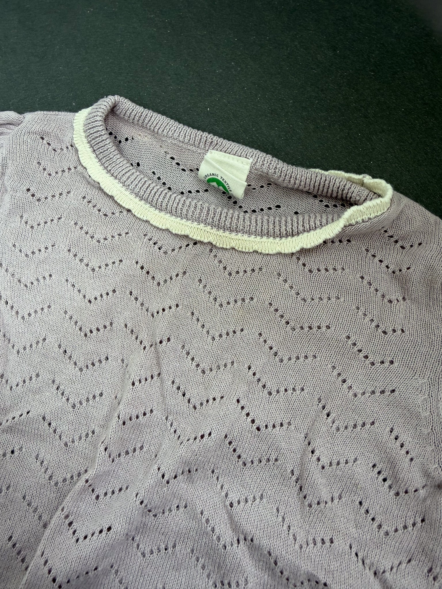 Nature Baby organic maeve tee - lilac pointelle (6-12m)
