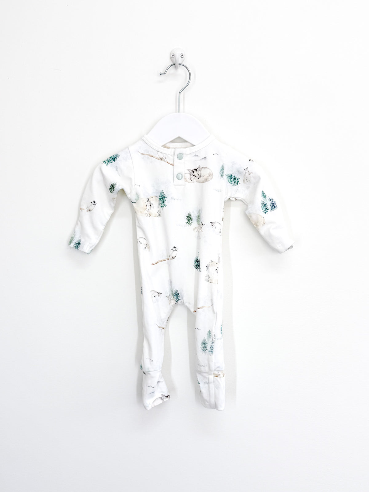 Snuggle Hunny organic growsuit - arctic fox (newborn)