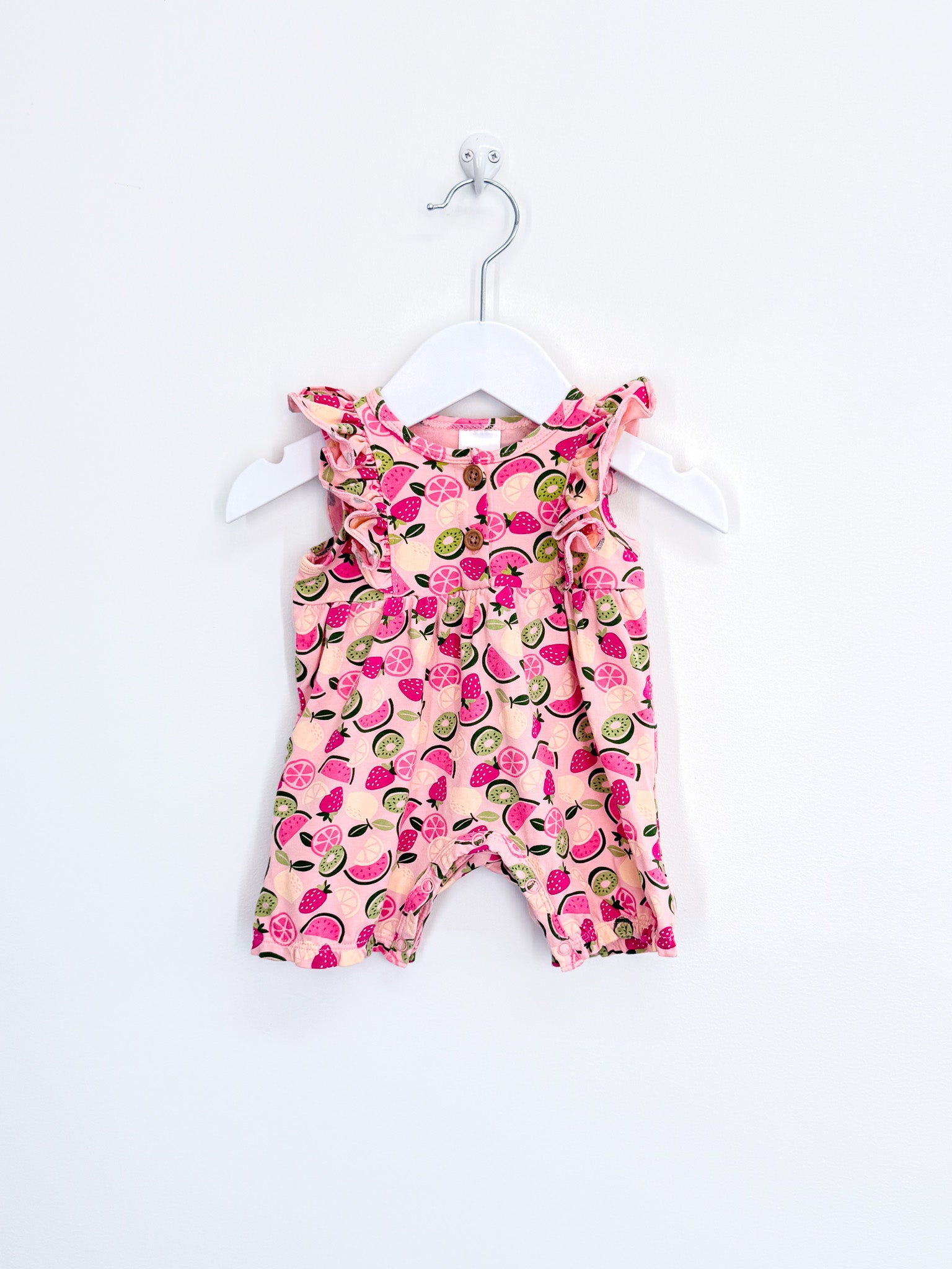 Teeny Weeny fruity frill romper (0-3m)