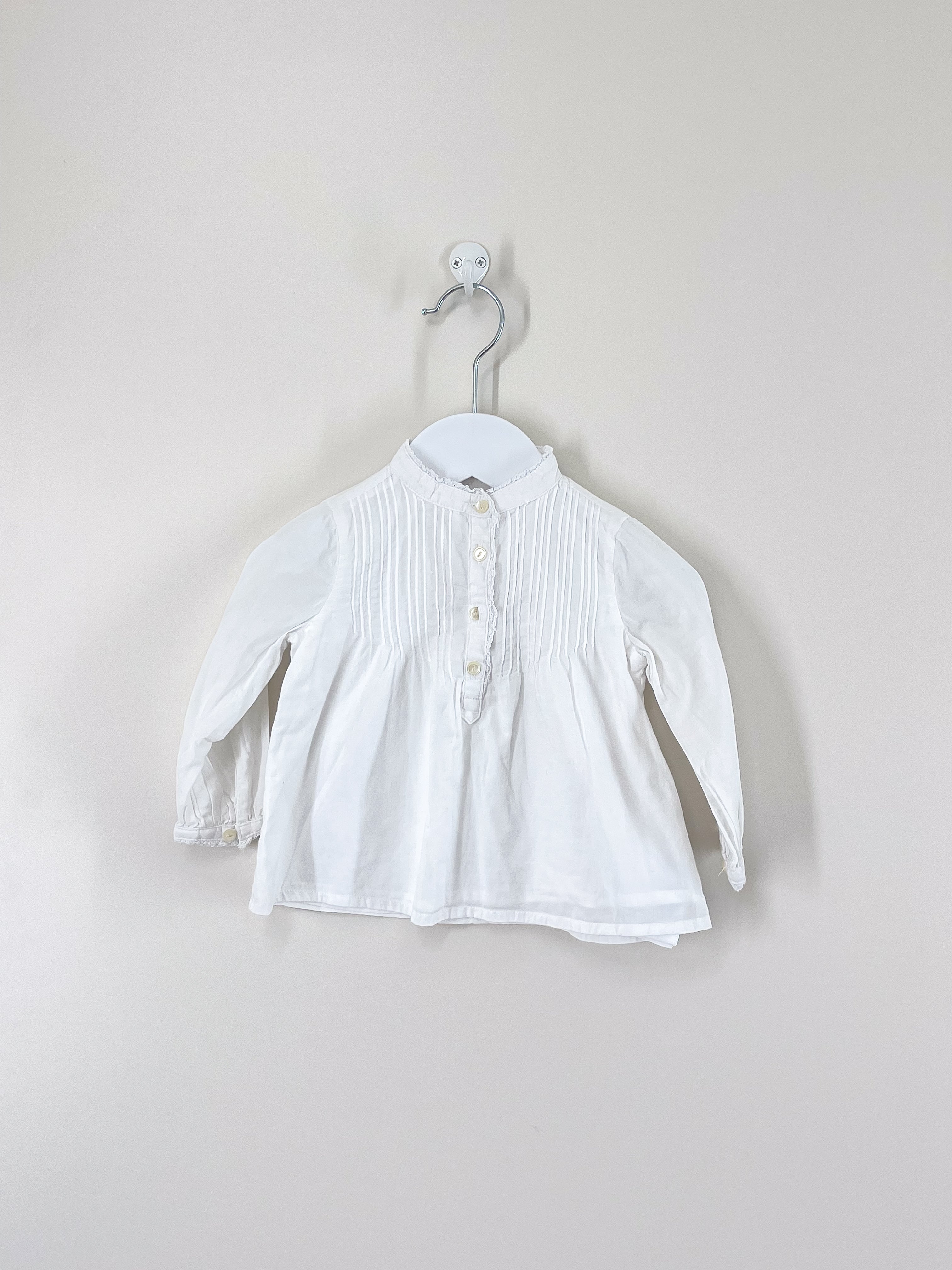 Ralph Lauren pintuck blouse (6m)