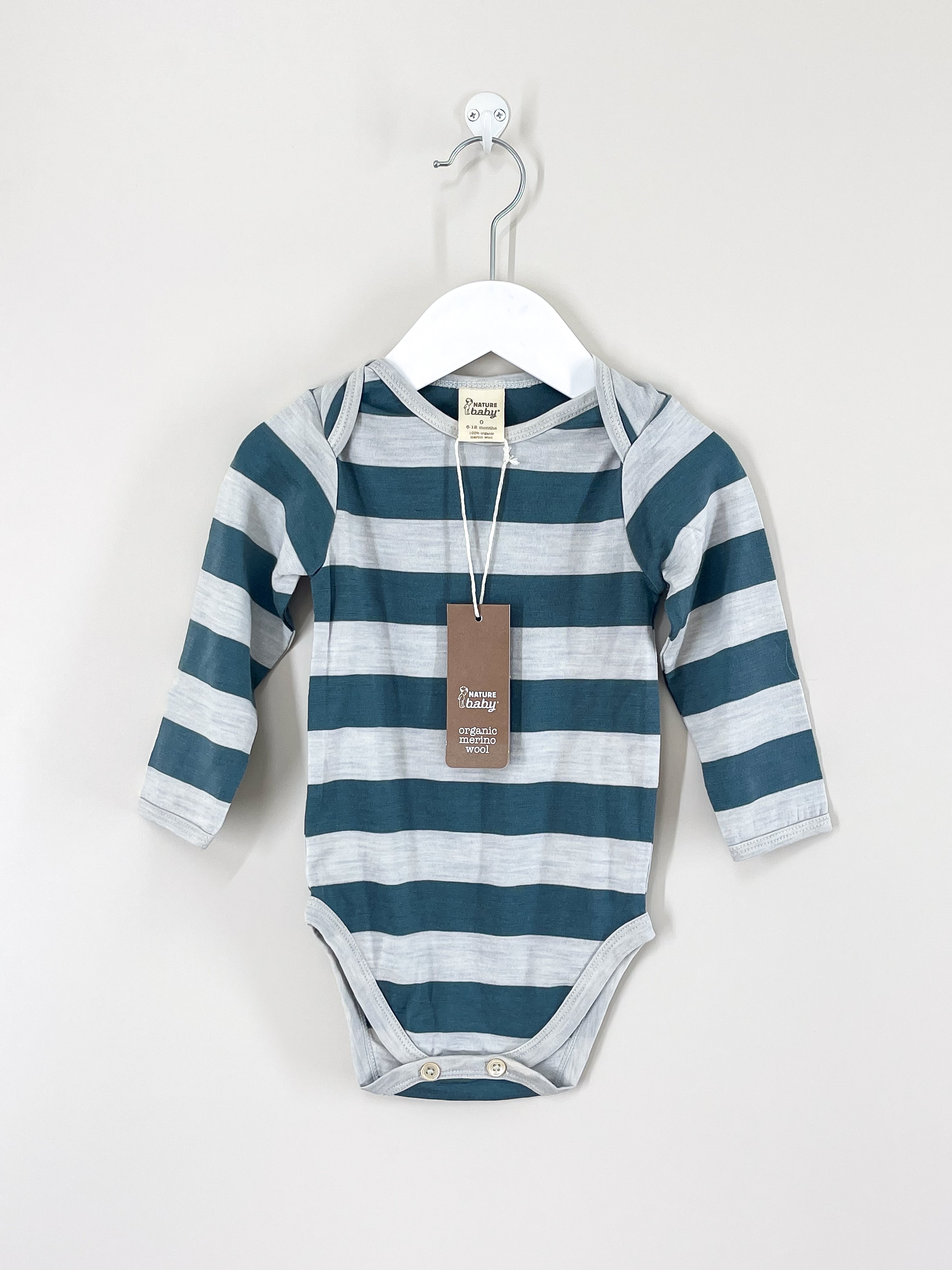 BNWT Nature Baby merino bodysuit (6-12m)