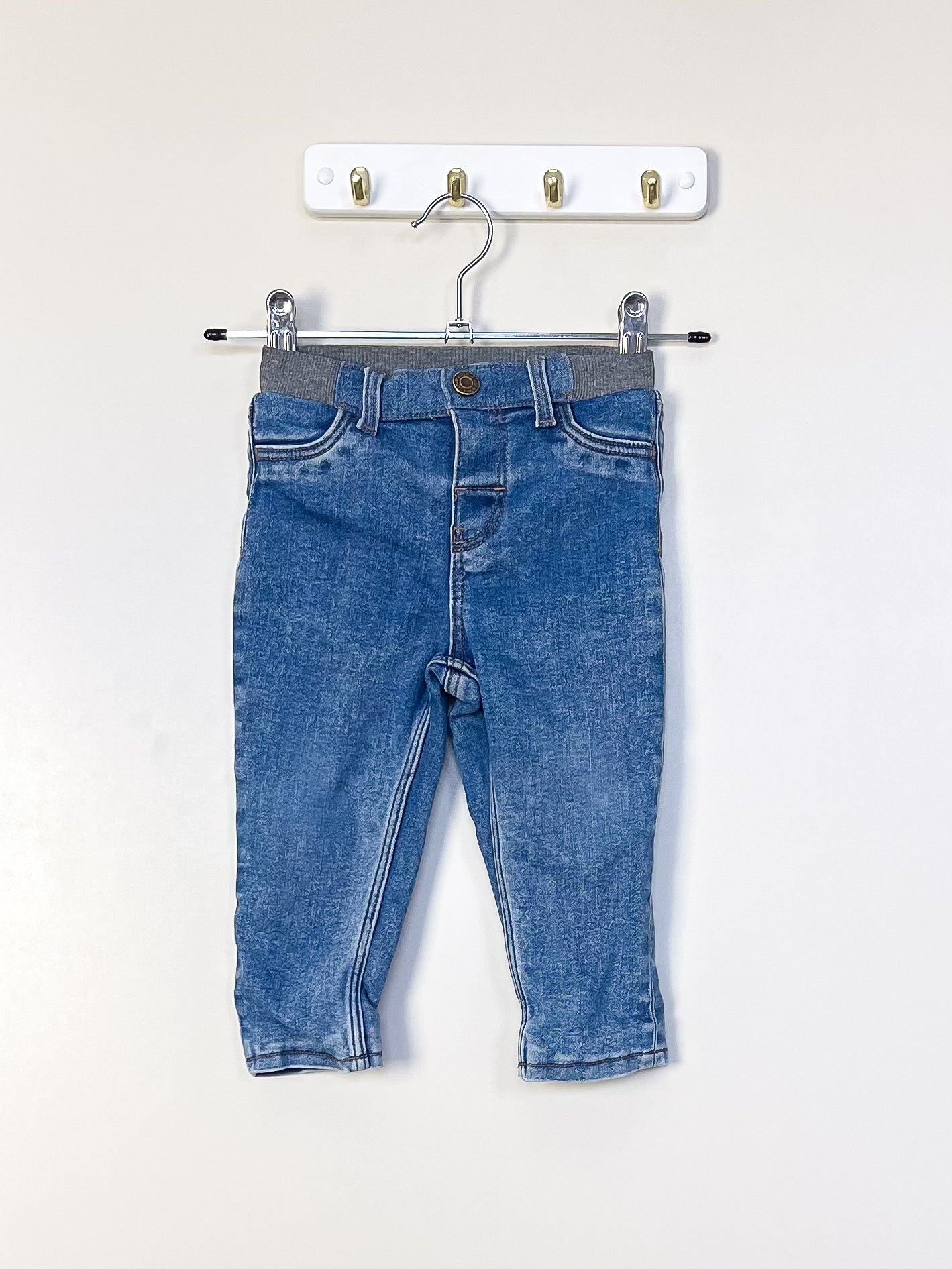 H&M pull up soft denim jeans (9-12m)