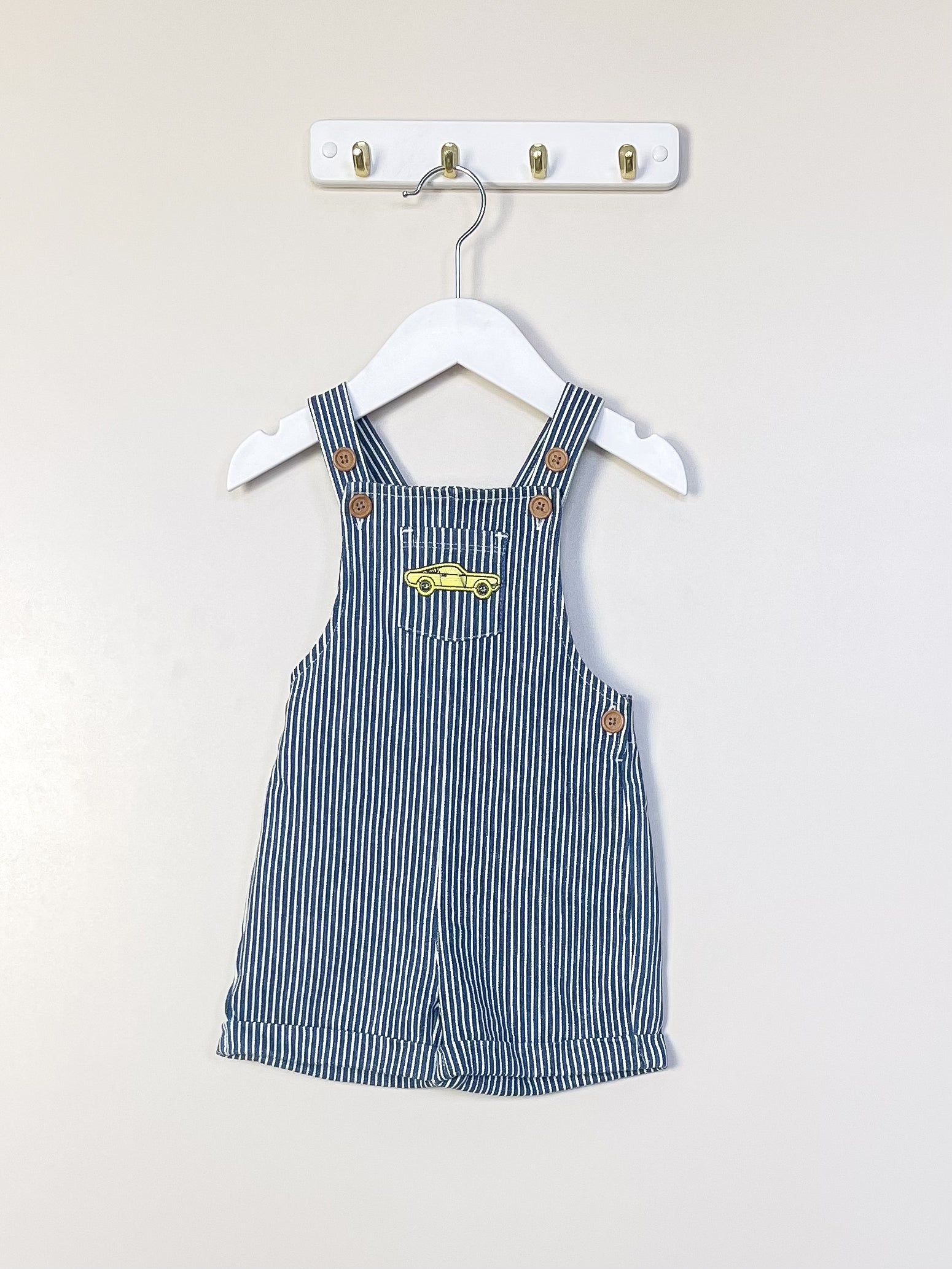Teeny Weeny striped denim shortalls (6-12m)