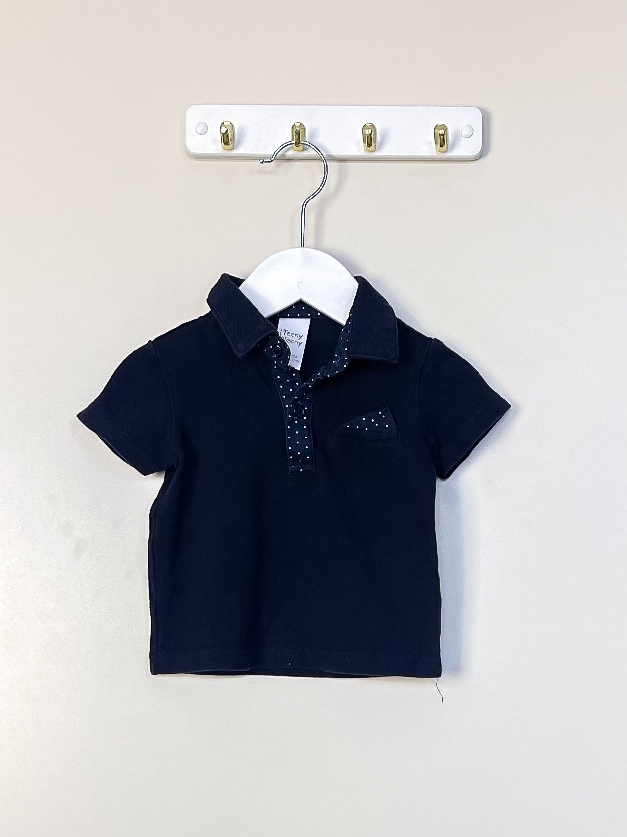 Teeny Weeny polo shirt - navy (6-12m)