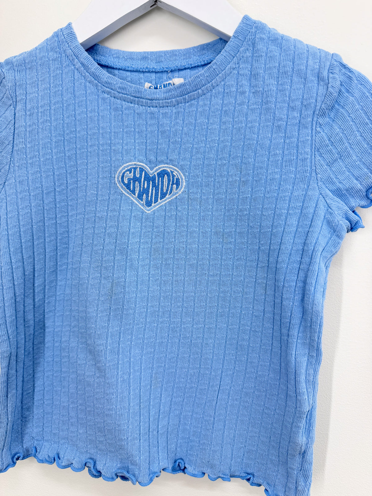 Ghanda rib lettuce edge tee (7-8y)