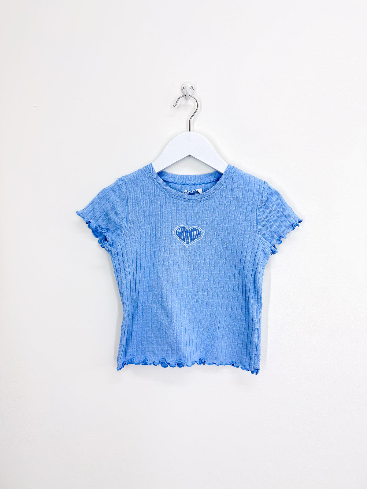 Ghanda rib lettuce edge tee (7-8y)