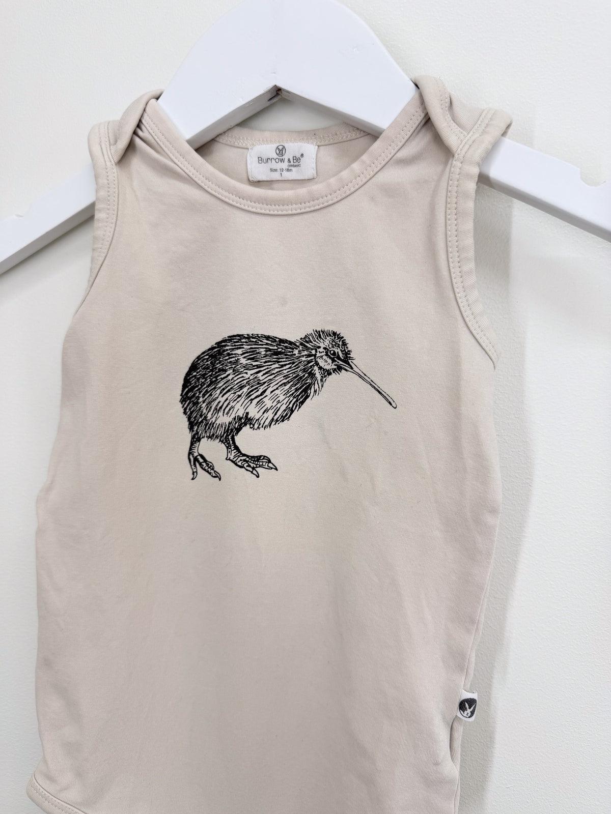 Burrow & Be organic singletsuit - kiwi (12-18m)