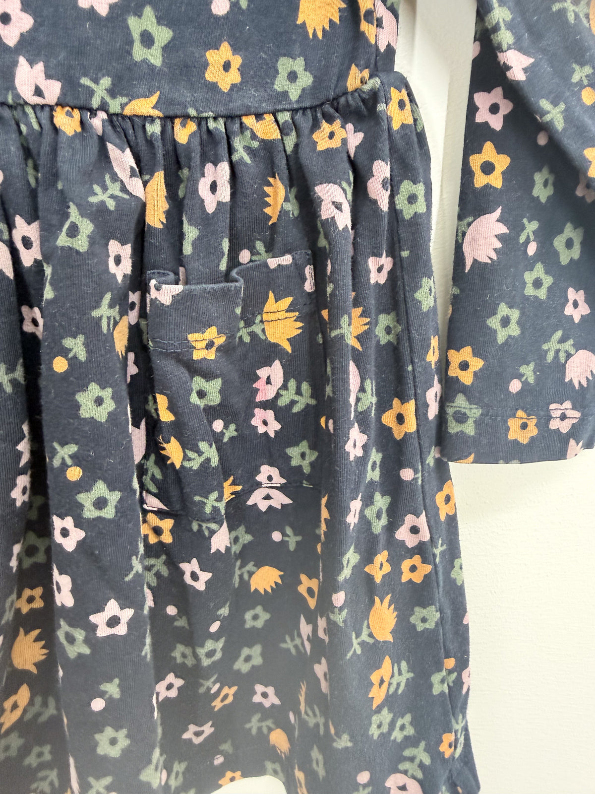 Nature Baby organic twirl dress - navy pollyanna (2y)