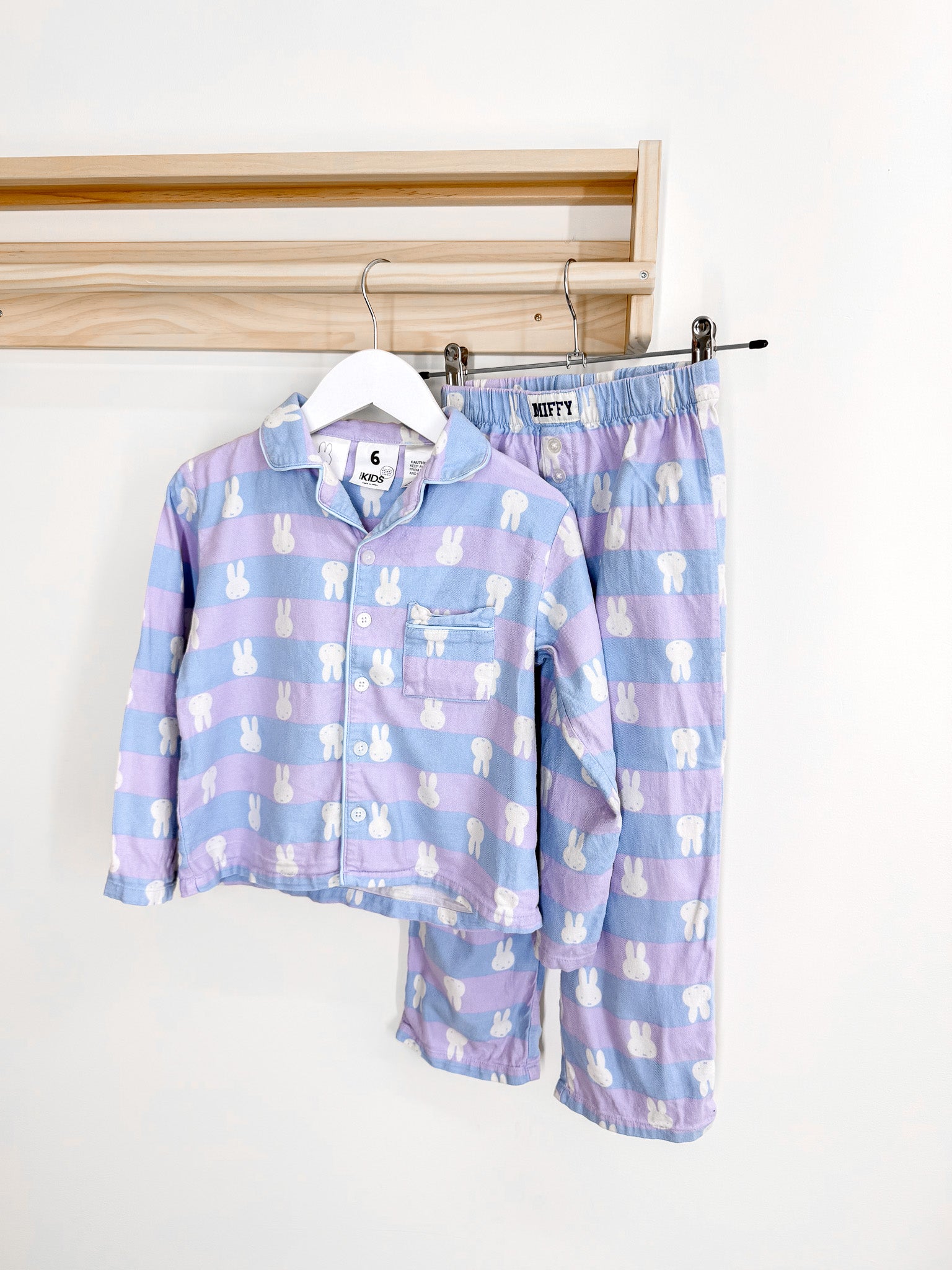 Cotton On Kids x Miffy flannel PJ set (6y)