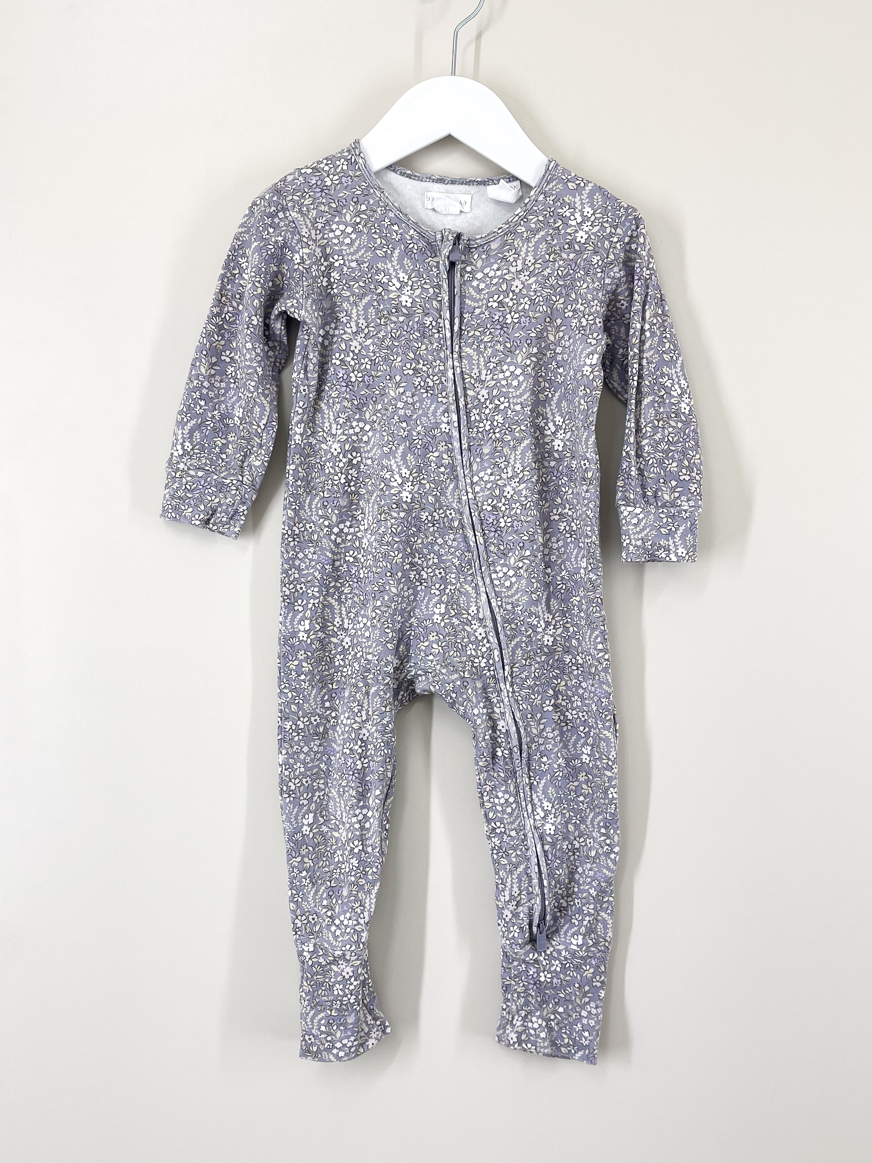 Jamie Kay organic frankie zip one piece - april lilac (2y)
