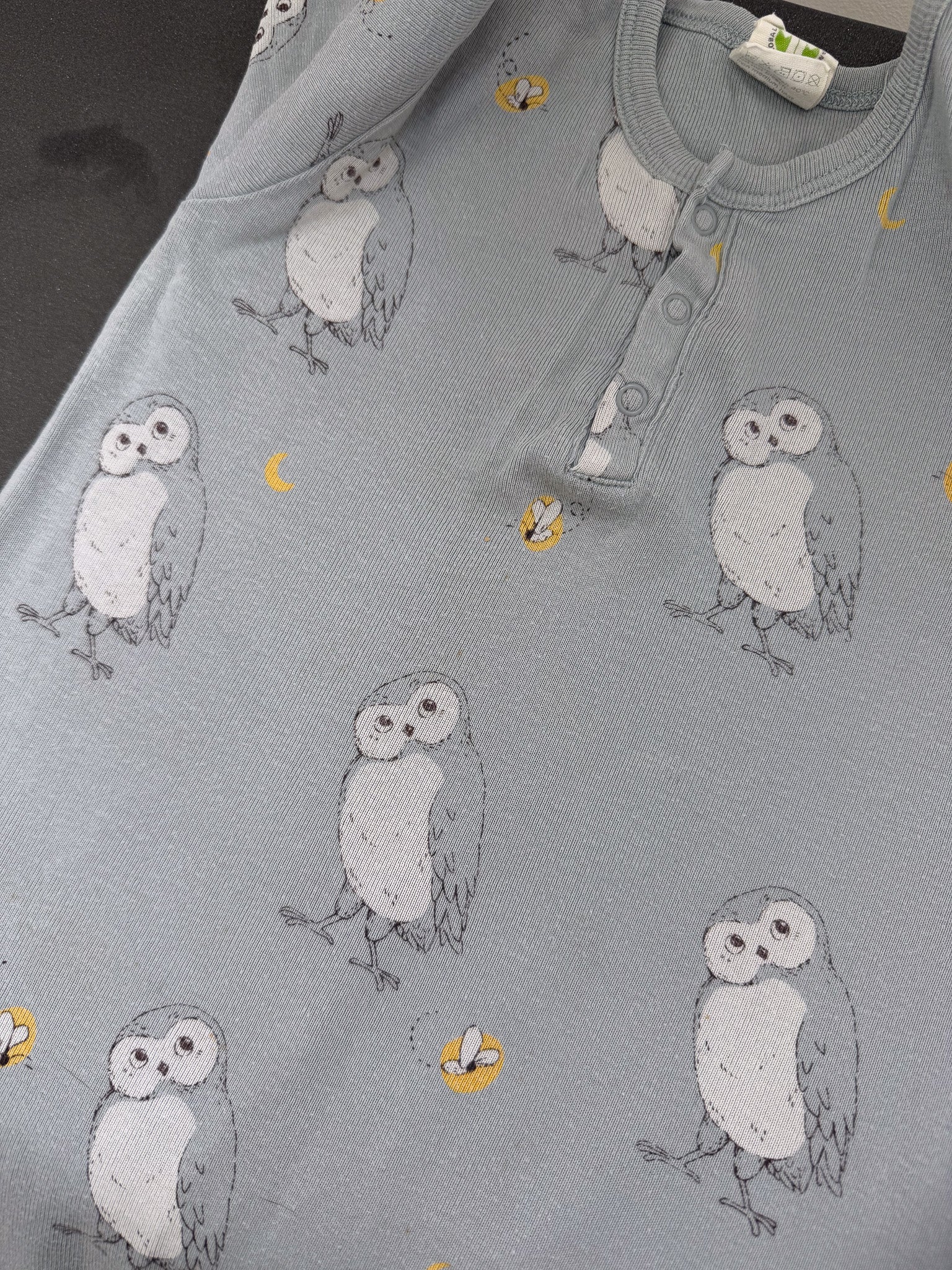 Nature Baby organic henley PJ suit - ruru (1y)