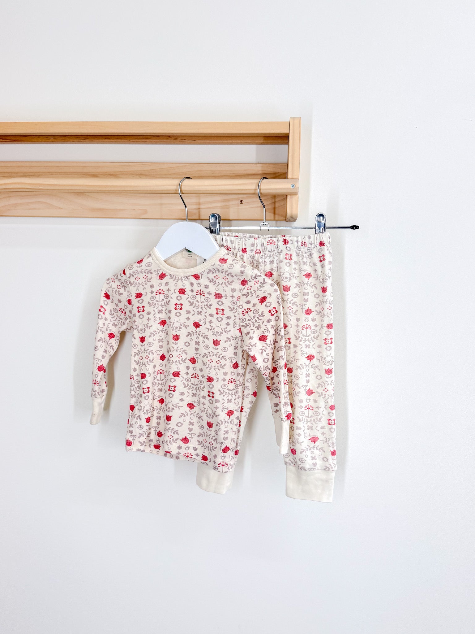 Nature Baby organic PJ set - cross stitch posey (1y)