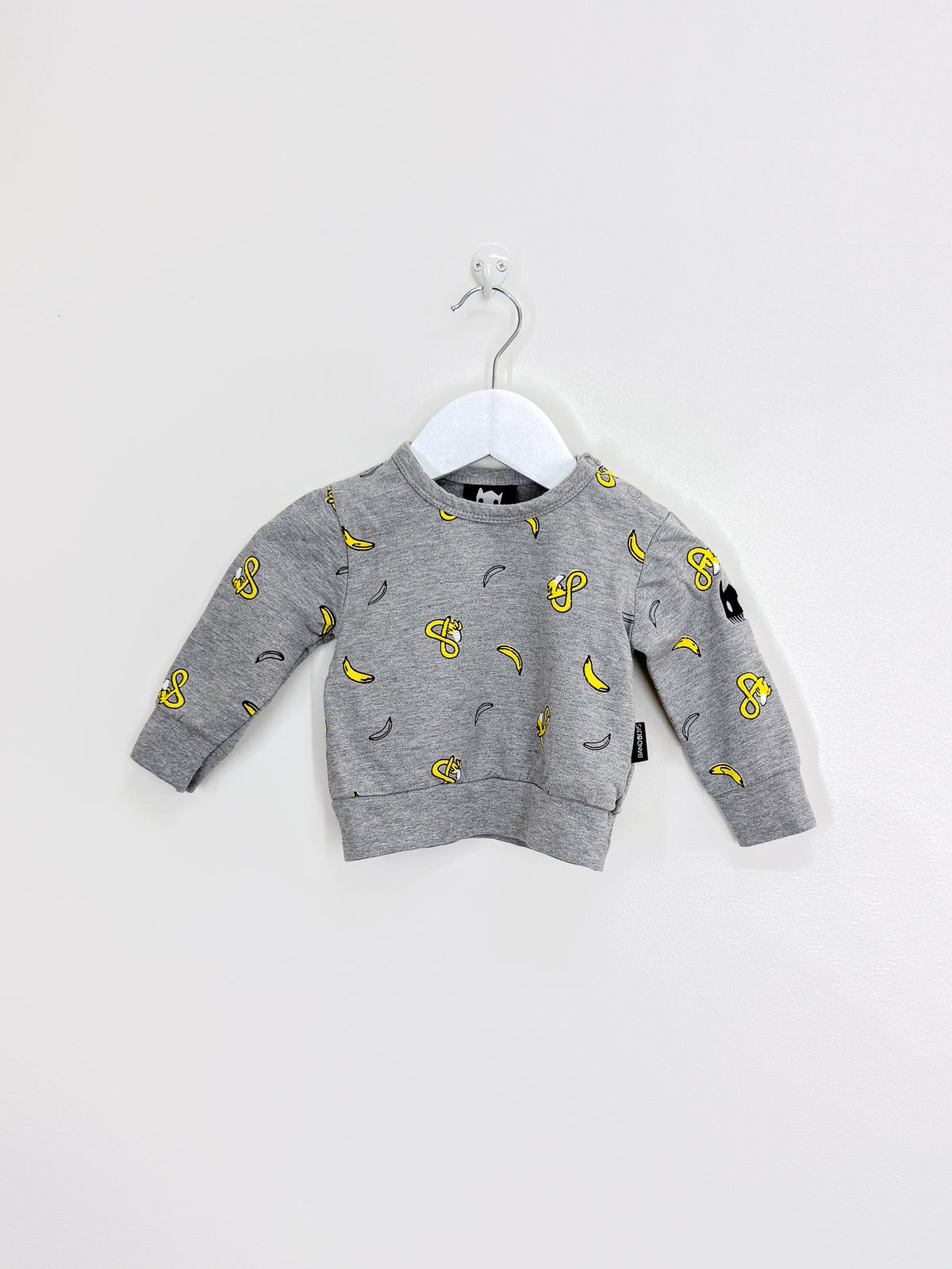 Band of Boys organic crew sweatshirt - banana (3-6m)