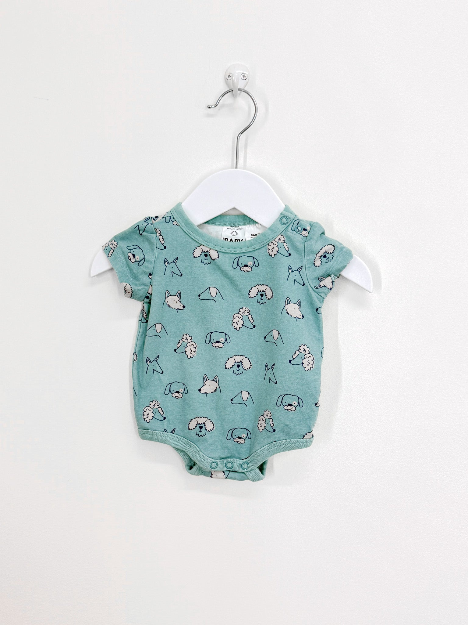 Cotton On Kids puppy short sleeve bodysuit (0-3m)