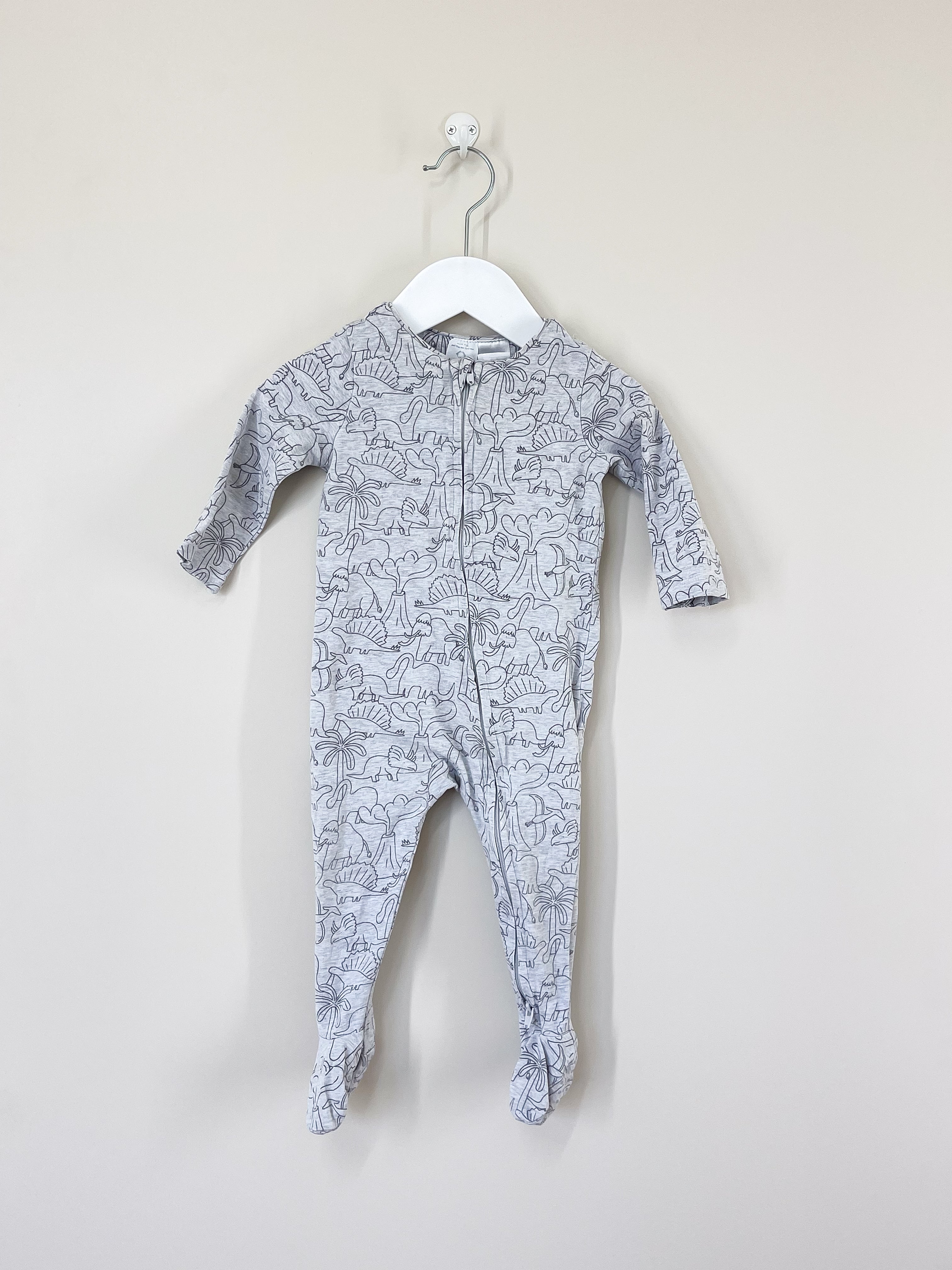 Cotton On Kids dino zipsuit (6-12m)