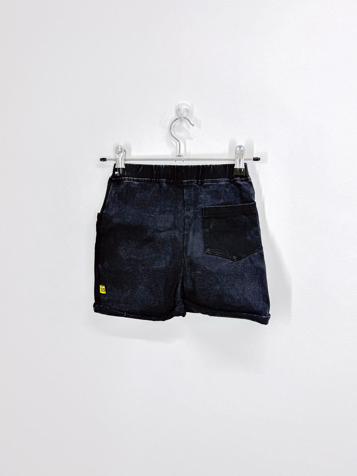 Band of Boys roll up black wash denim shorts (4y)