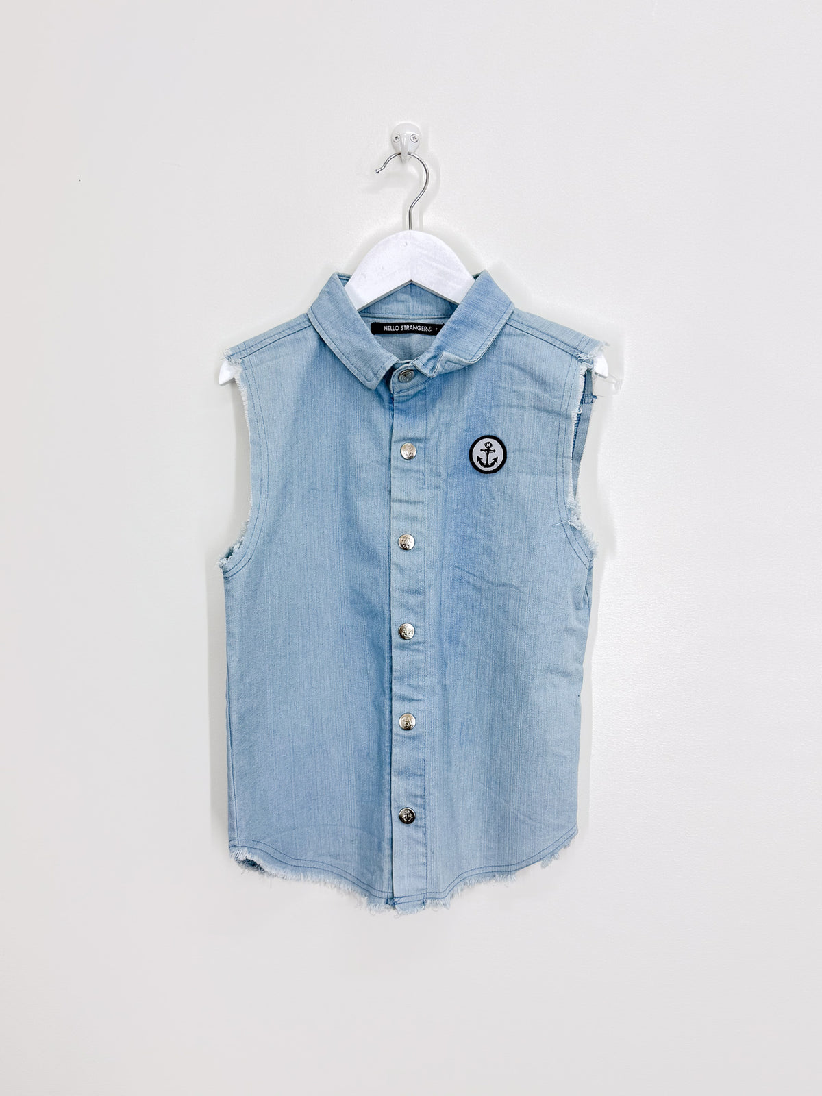 Hello Stranger denim muscle vest (7y)